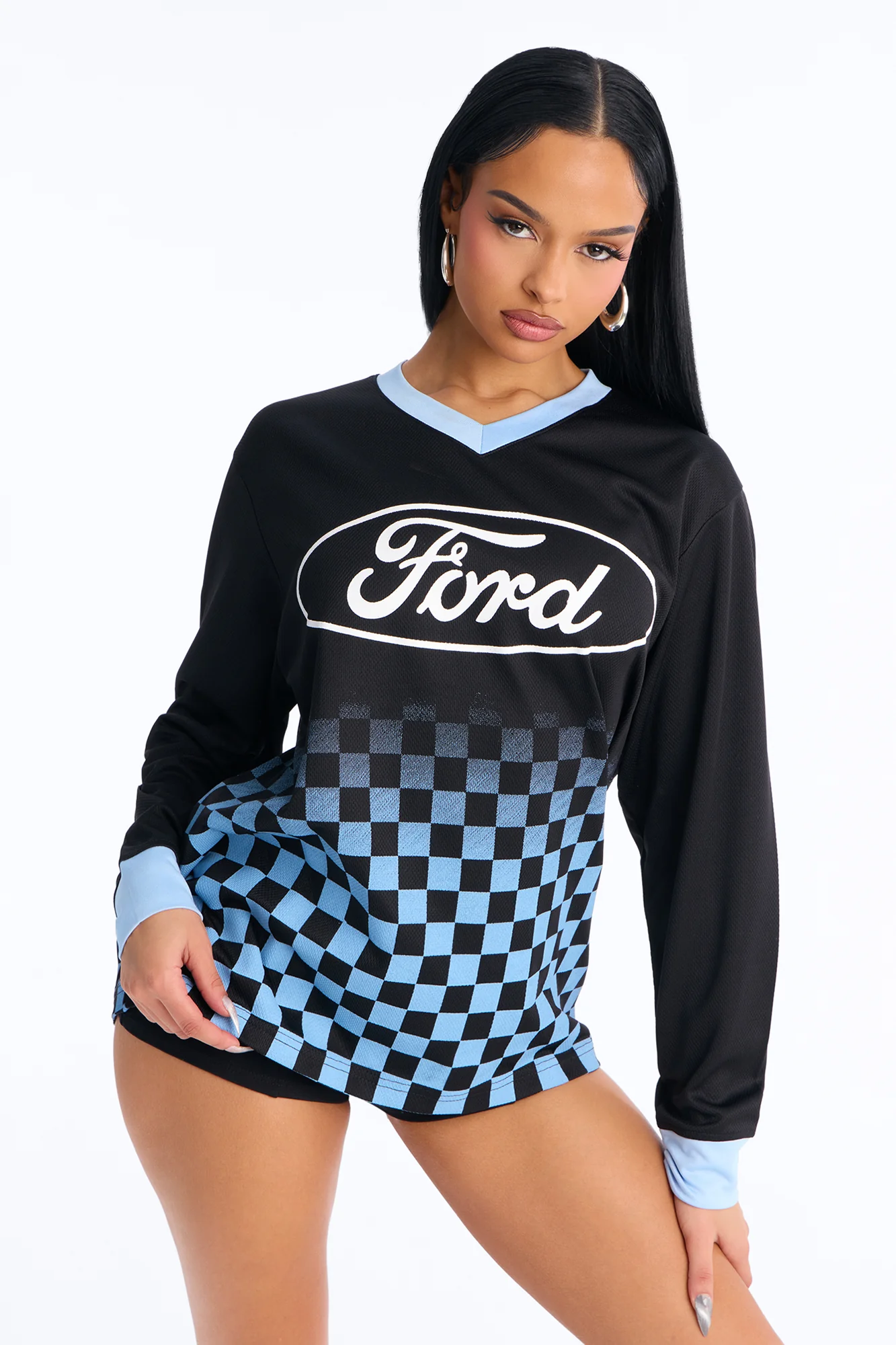 Ford Motors Satin Long Sleeve Jersey - Black - Image 3