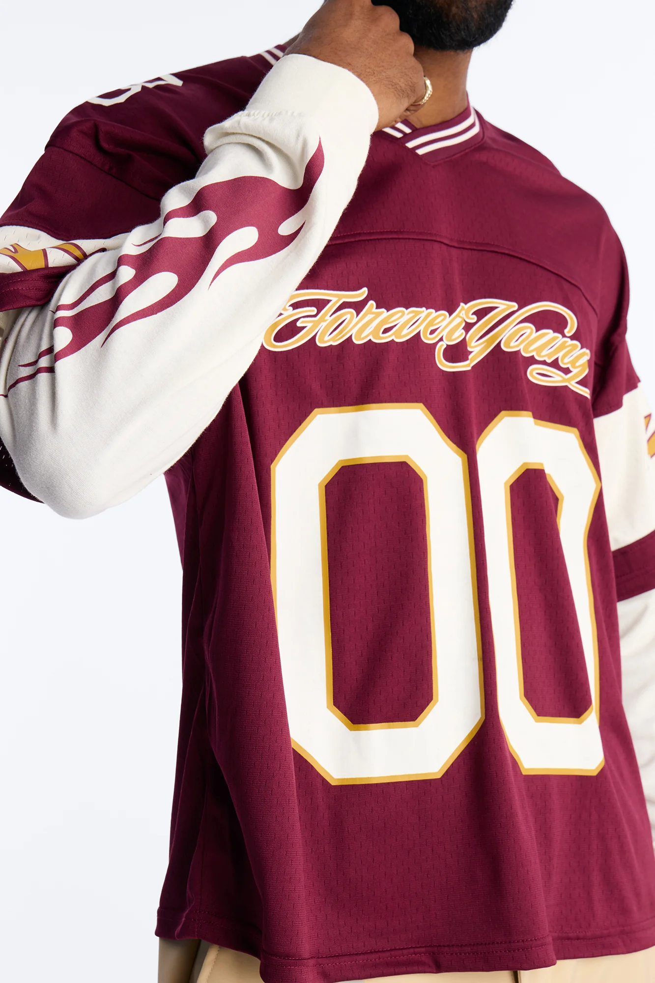 Forever Young Studio Jersey 2fer - Burgundy - Image 3