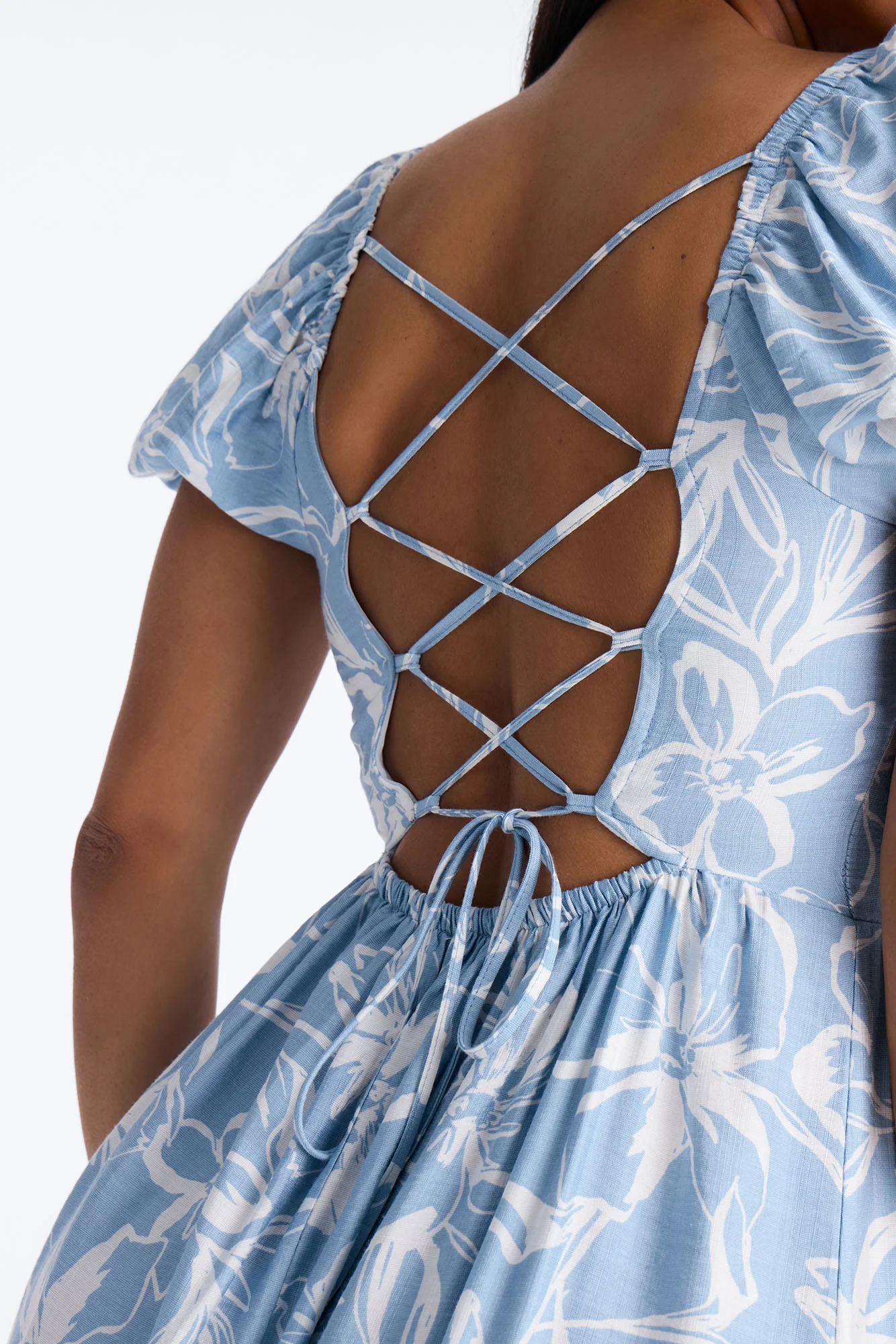 Frankie Floral Midi Dress - Blue/combo - Image 4