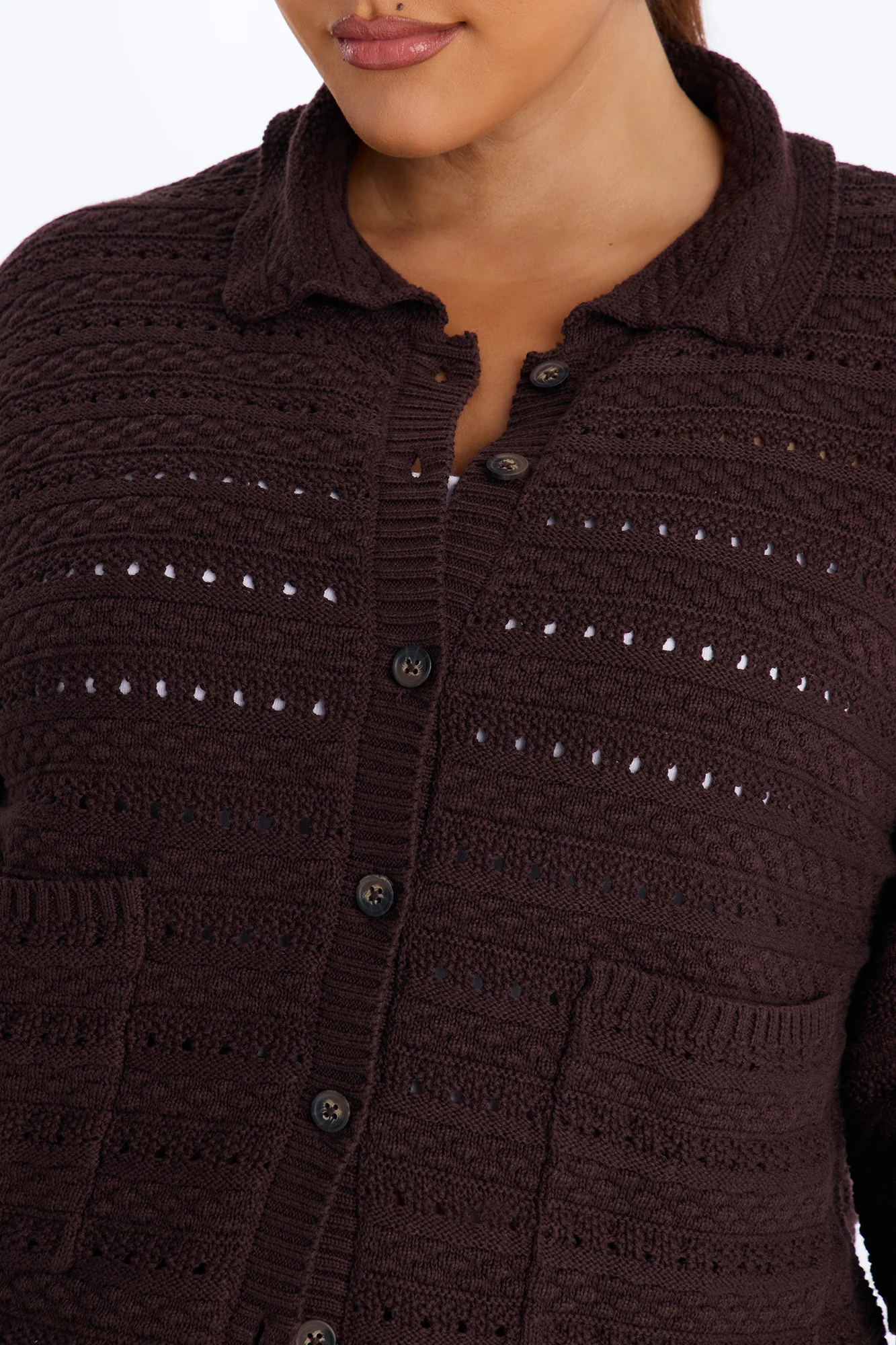 Free Spirit Crochet Short Set - Brown - Image 7