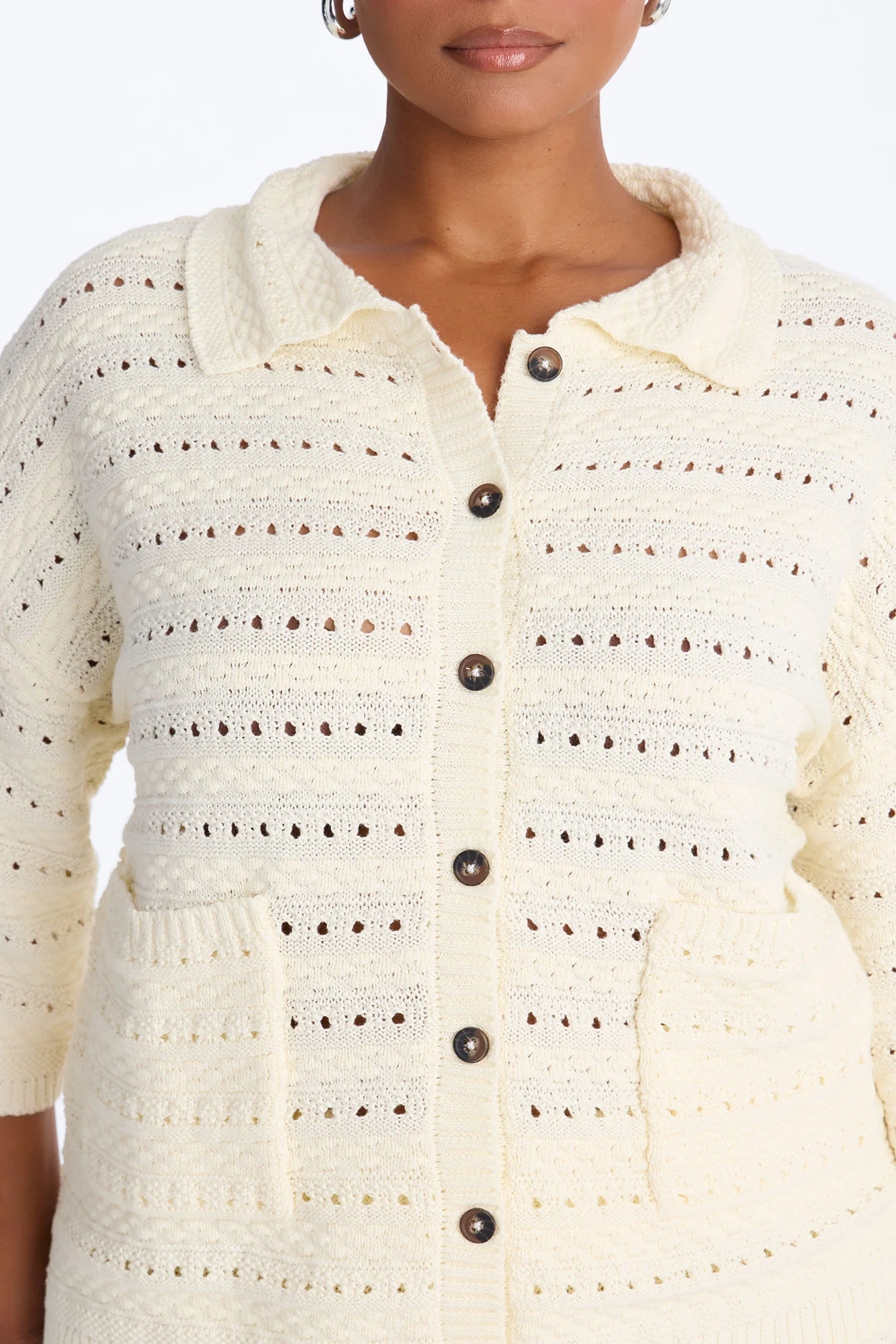 Free Spirit Crochet Short Set - Cream - Image 7