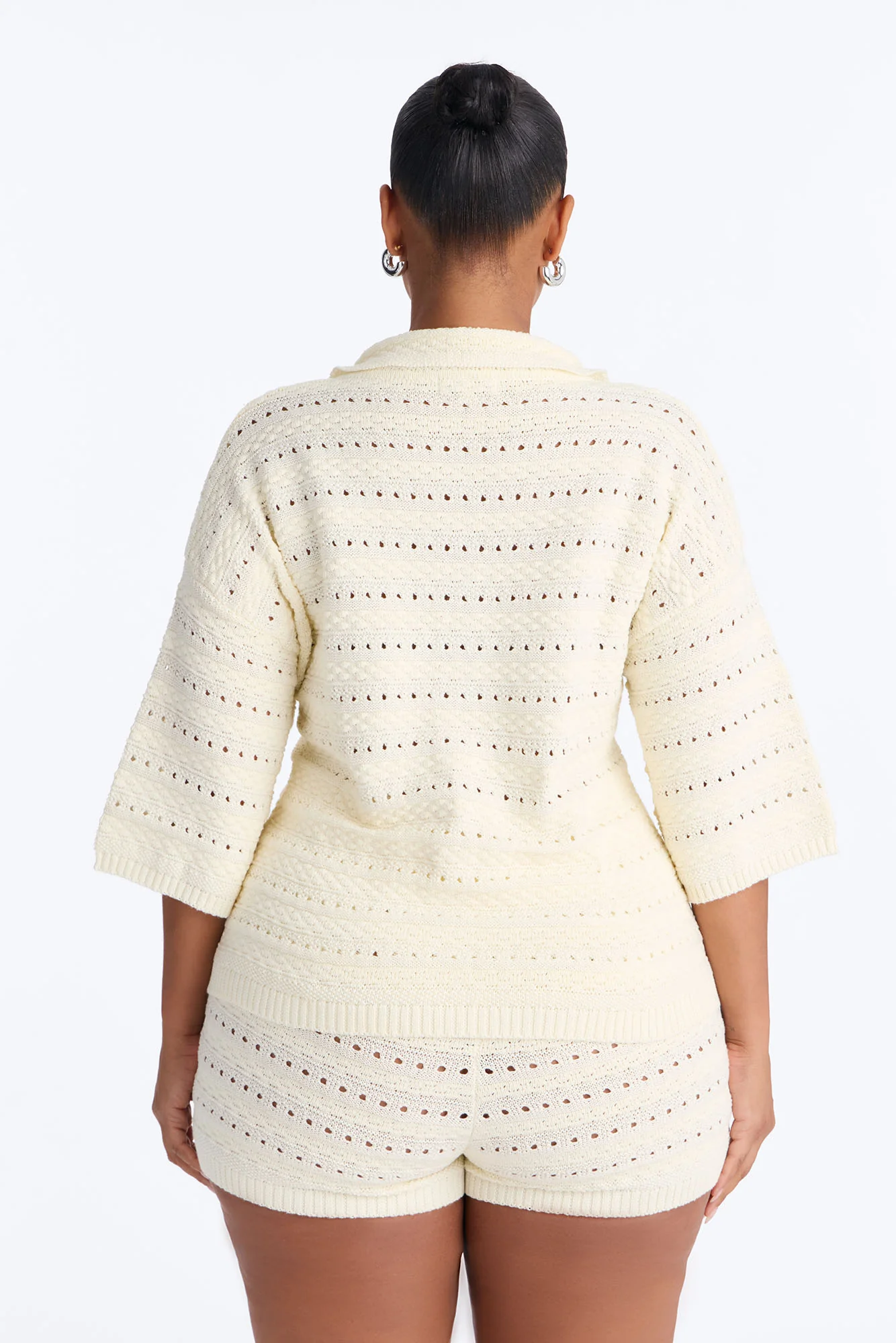 Free Spirit Crochet Short Set - Cream - Image 8