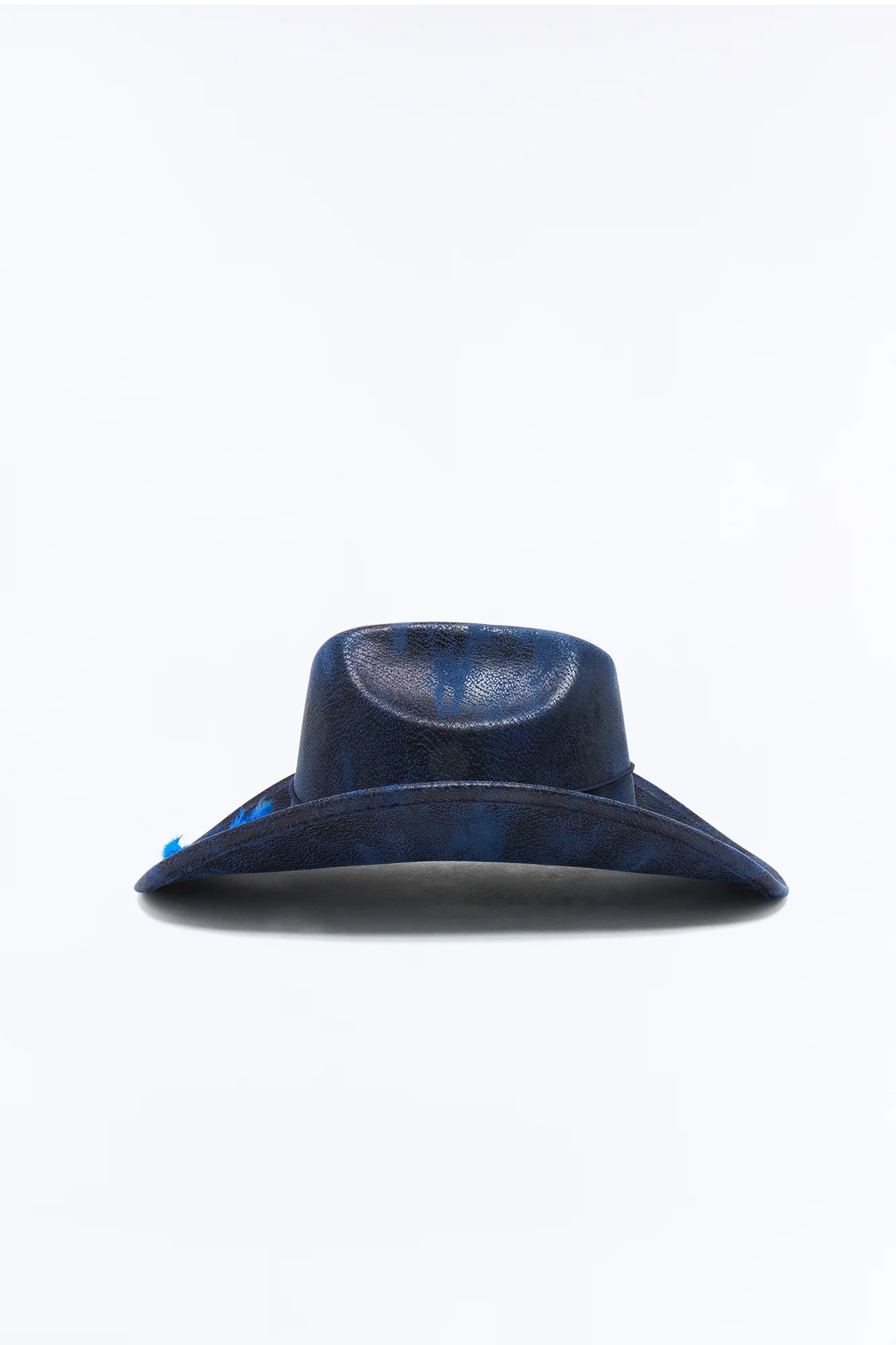 Freebird Faux Suede Cowboy Hat - Blue - Image 4