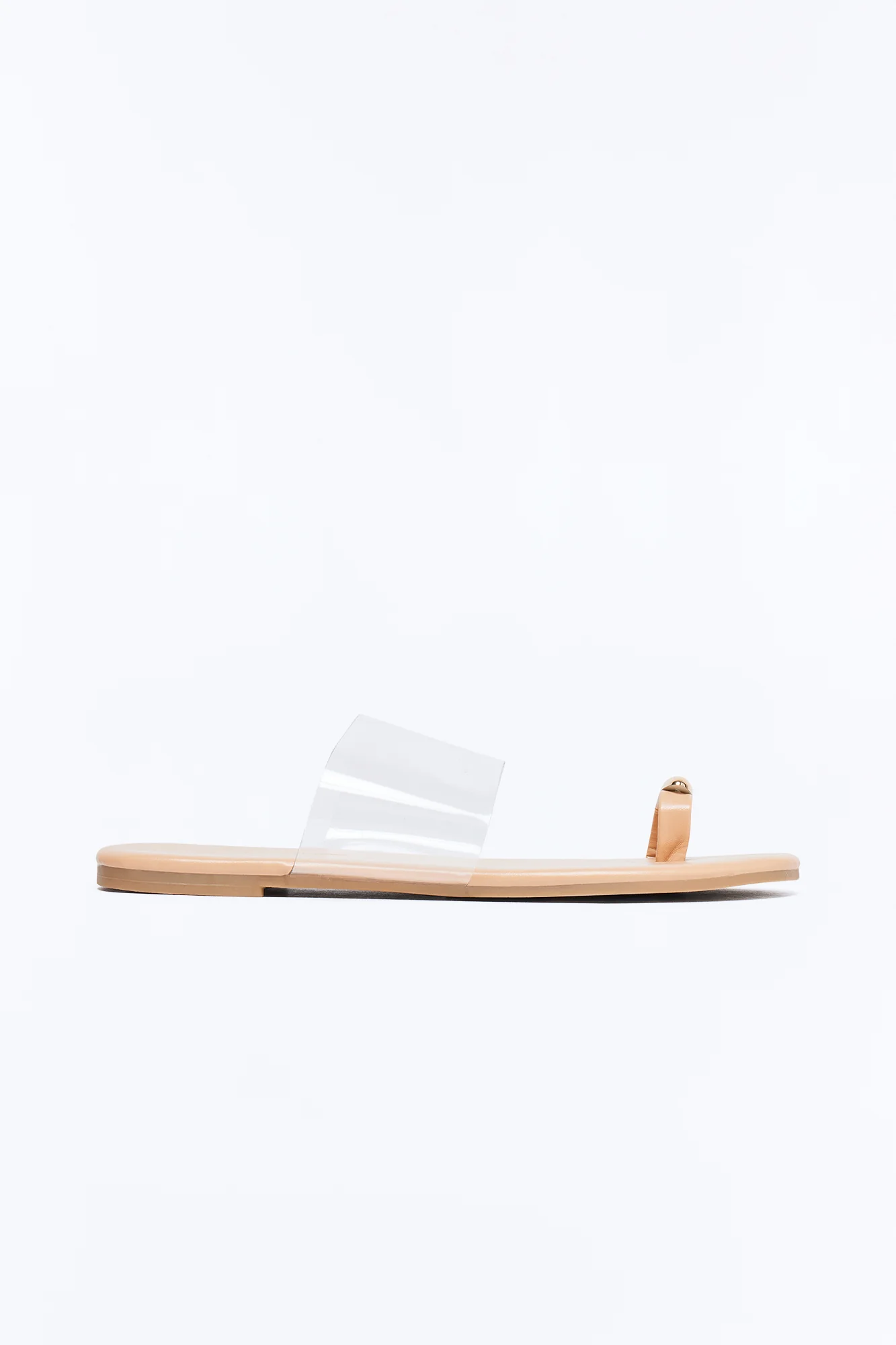 French Polynesia Hardware Toe Ring Sandals - Clear/Nude - Image 2