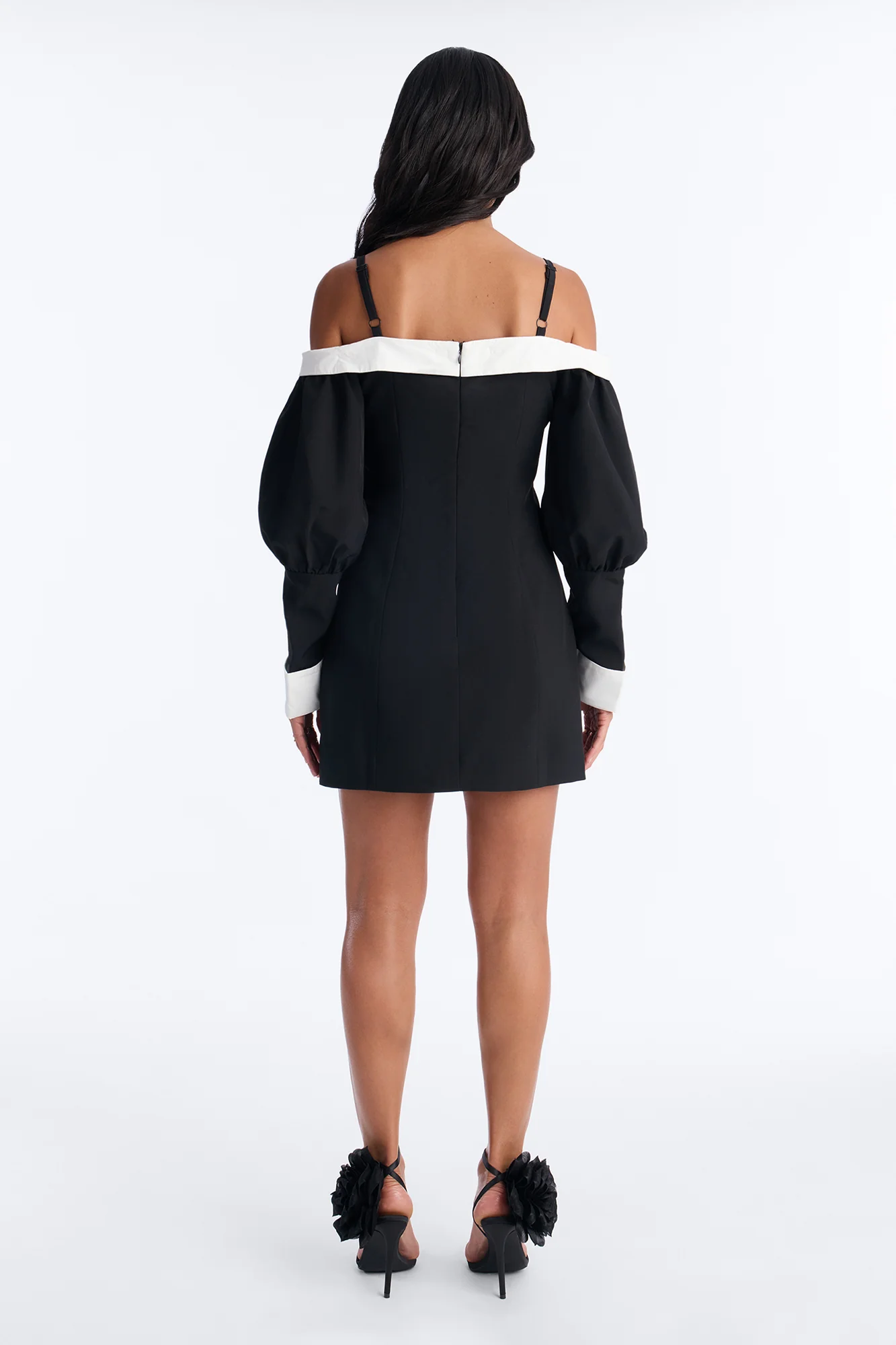 Full Bloom Mini Dress - Black/White - Image 4