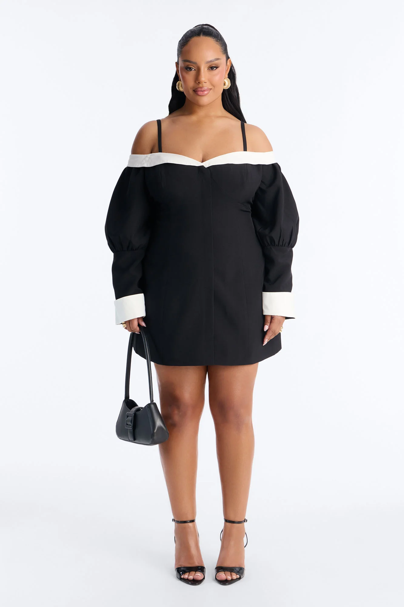 Full Bloom Mini Dress - Black/White - Image 5