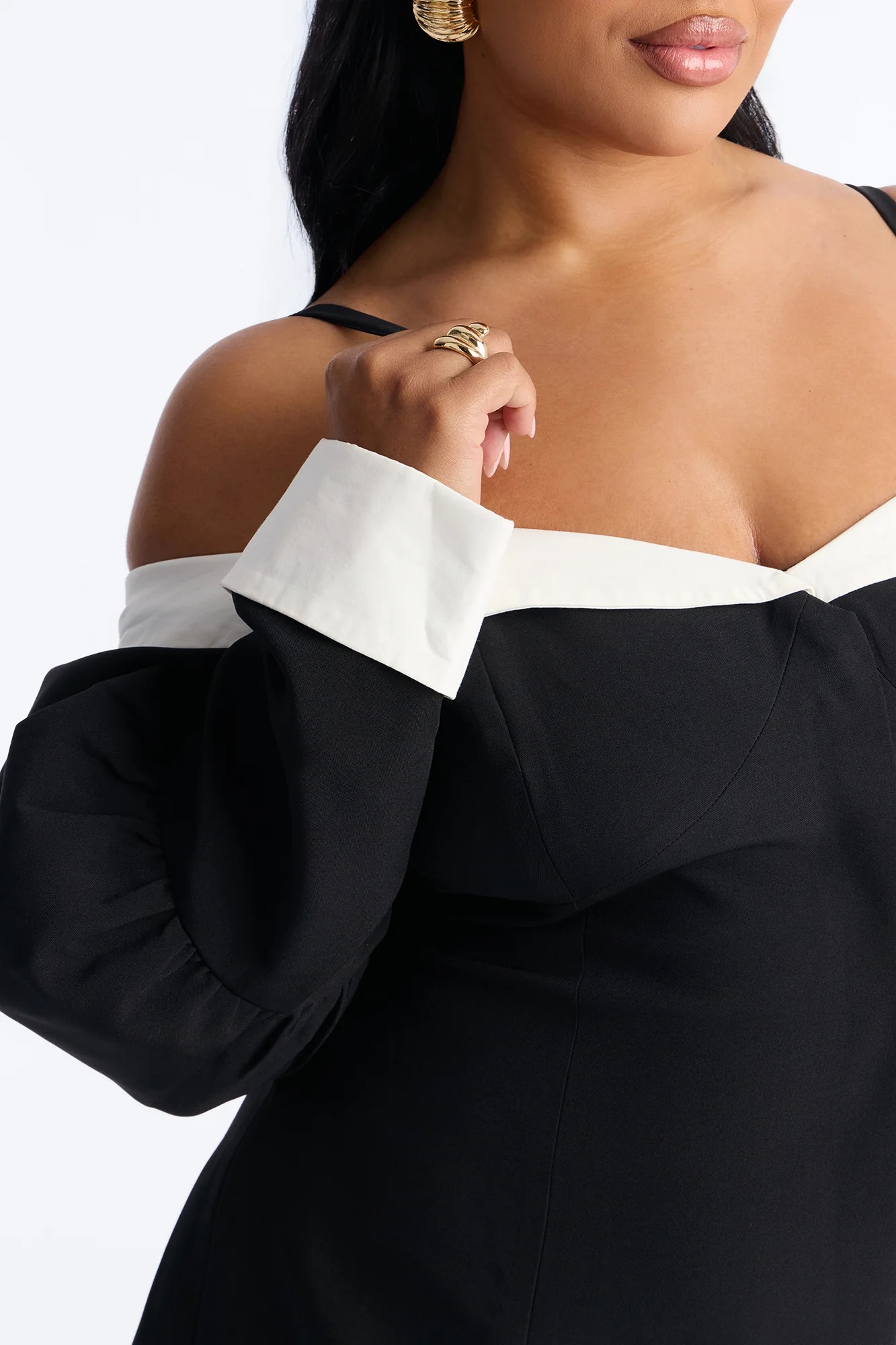 Full Bloom Mini Dress - Black/White - Image 7