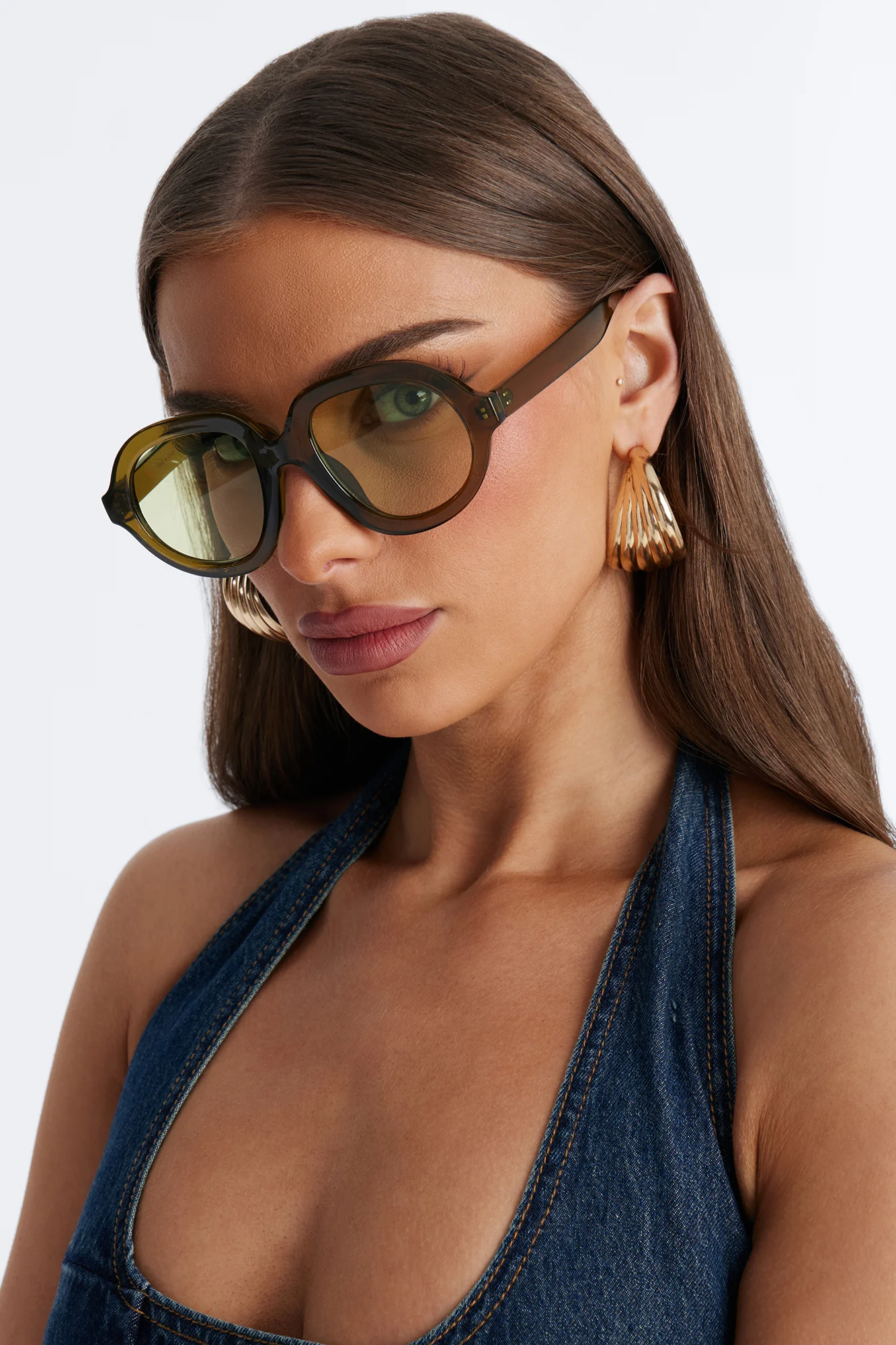 Funk Town Round Sunglasses - Green - Image 2
