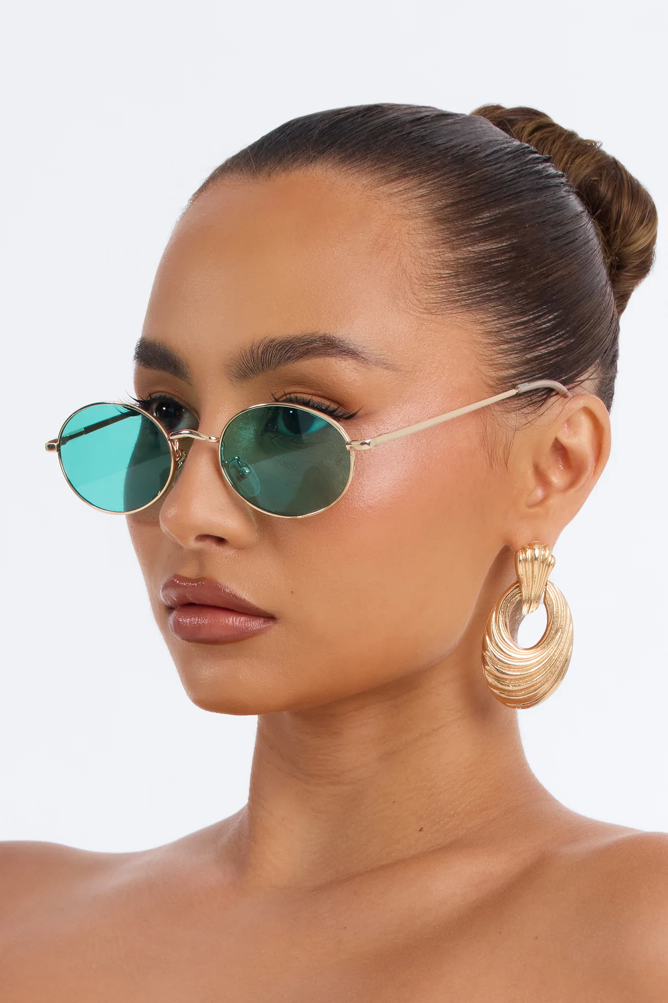 Funk Town Sunglasses - Silver/Blue
