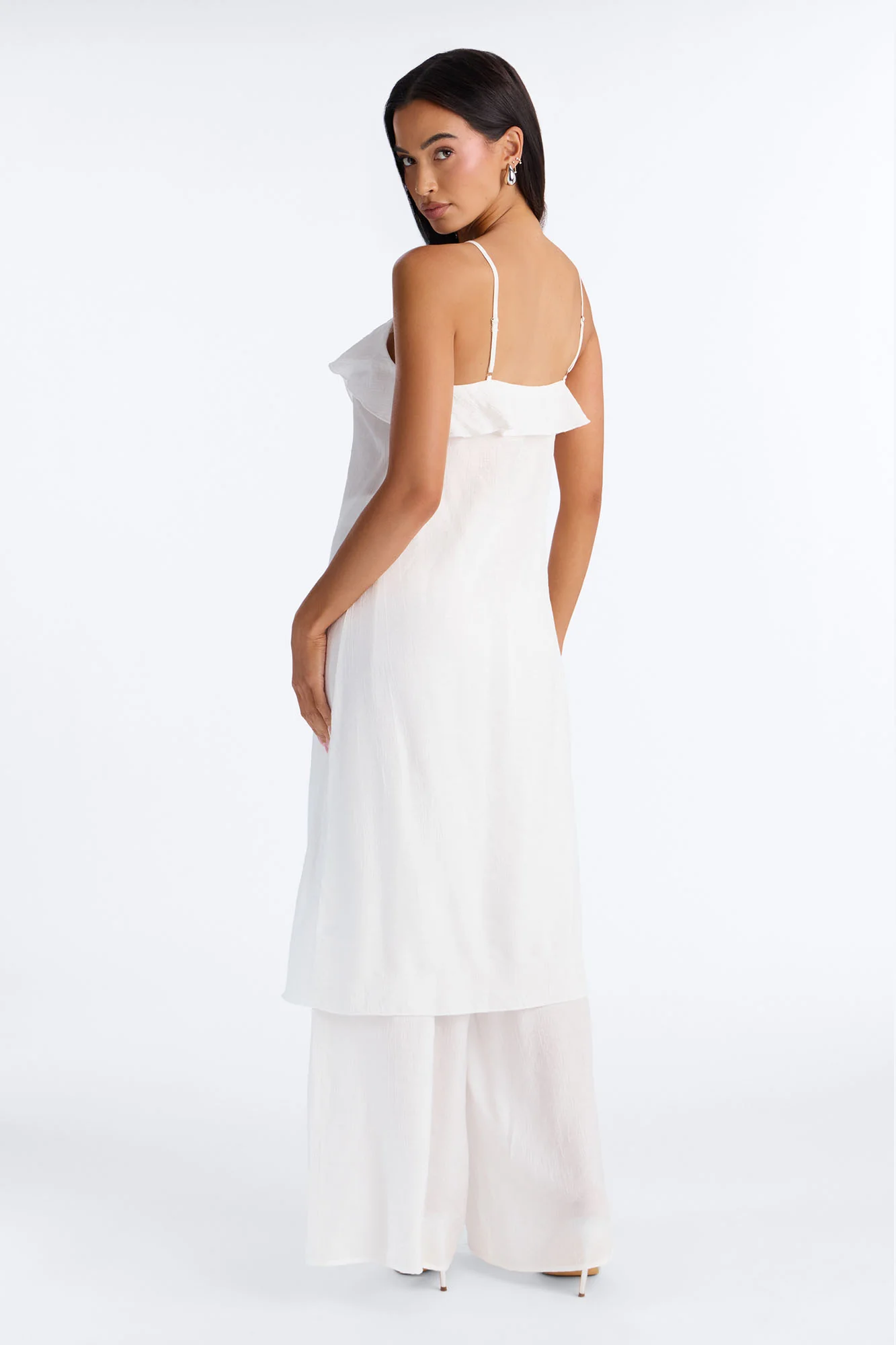 Gabriela Ruffle Pant Set - White - Image 4