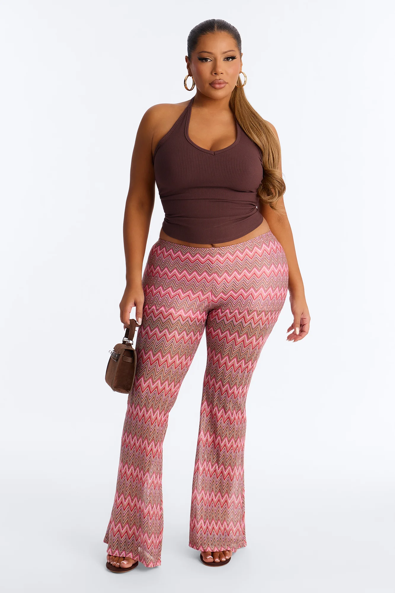 Gaia Snatched Tank Top - Chocolate - Image 6