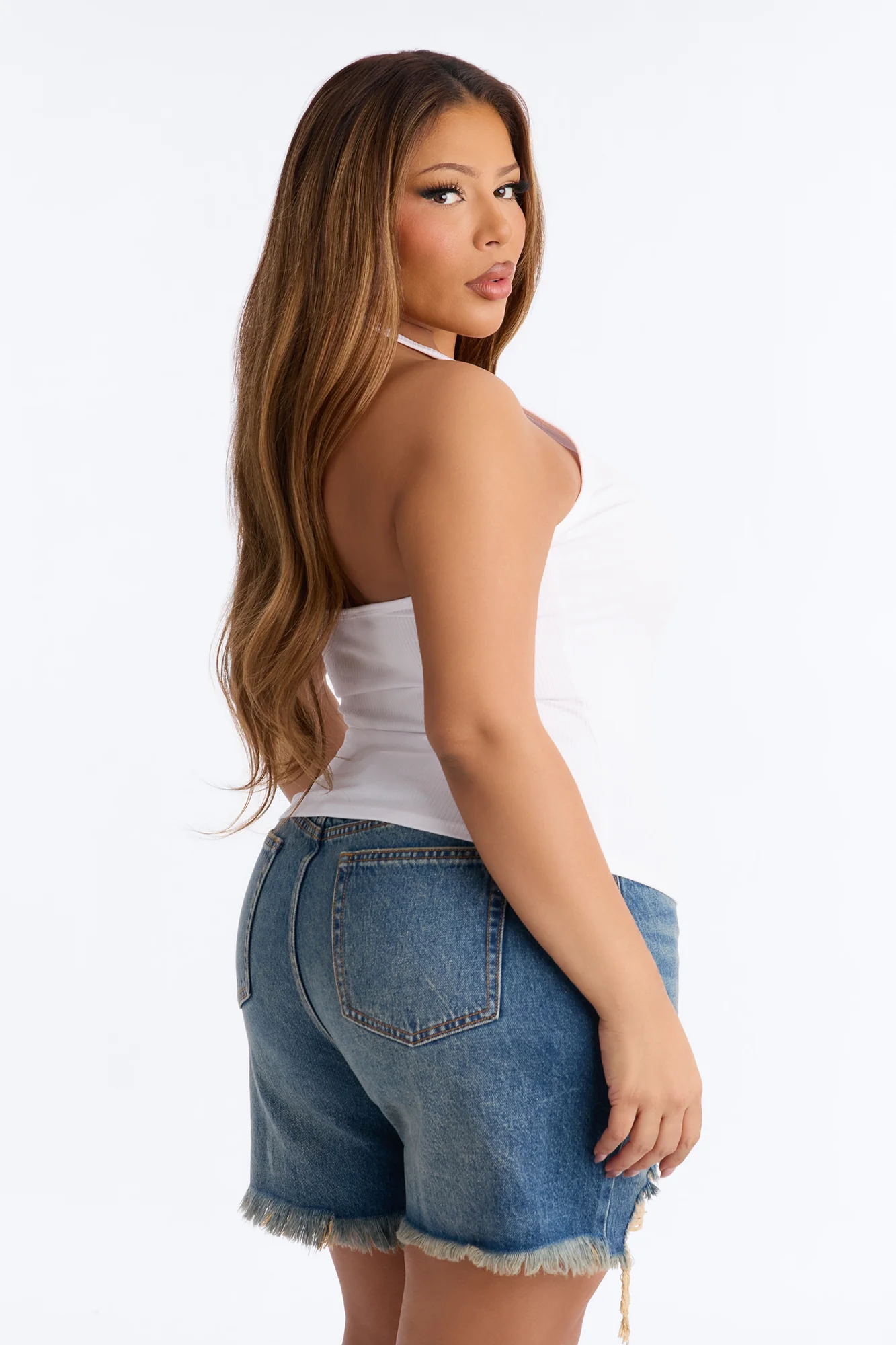 Gaia Snatched Tank Top - White - Image 7