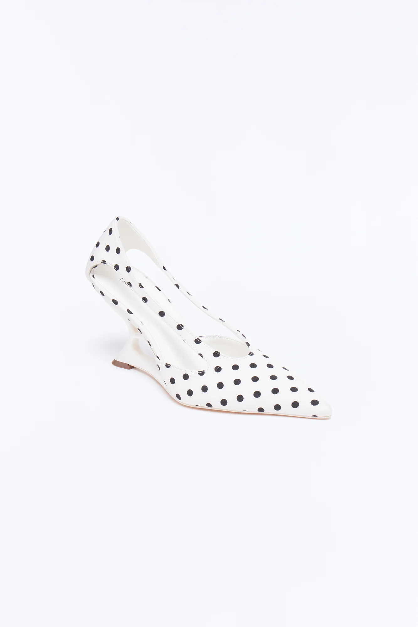 Galilea Novelty Wedge Pumps - White/Black - Image 2