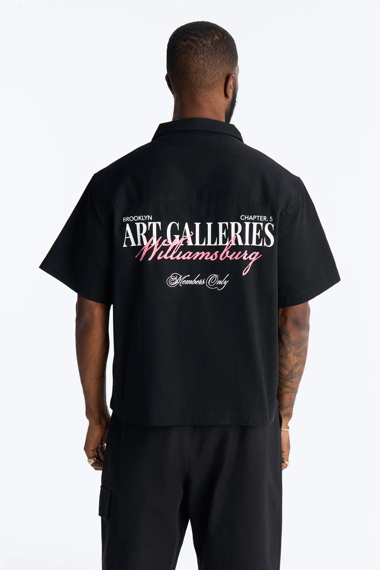 Galleries Half Zip Tee Shirt - Black - Image 4
