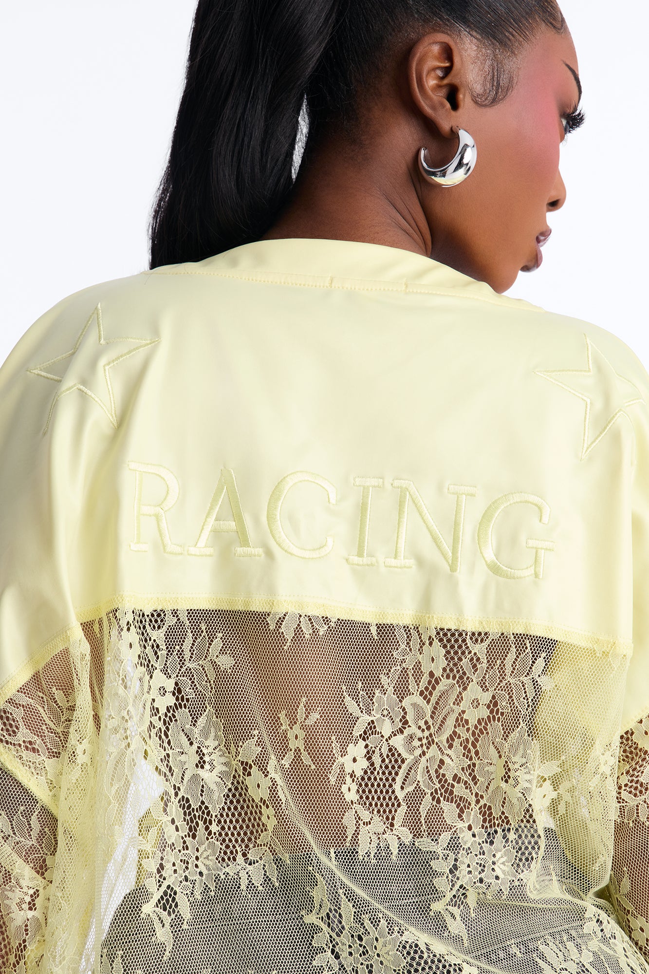 Game Countdown Lace Jersey Top - Yellow - Image 7