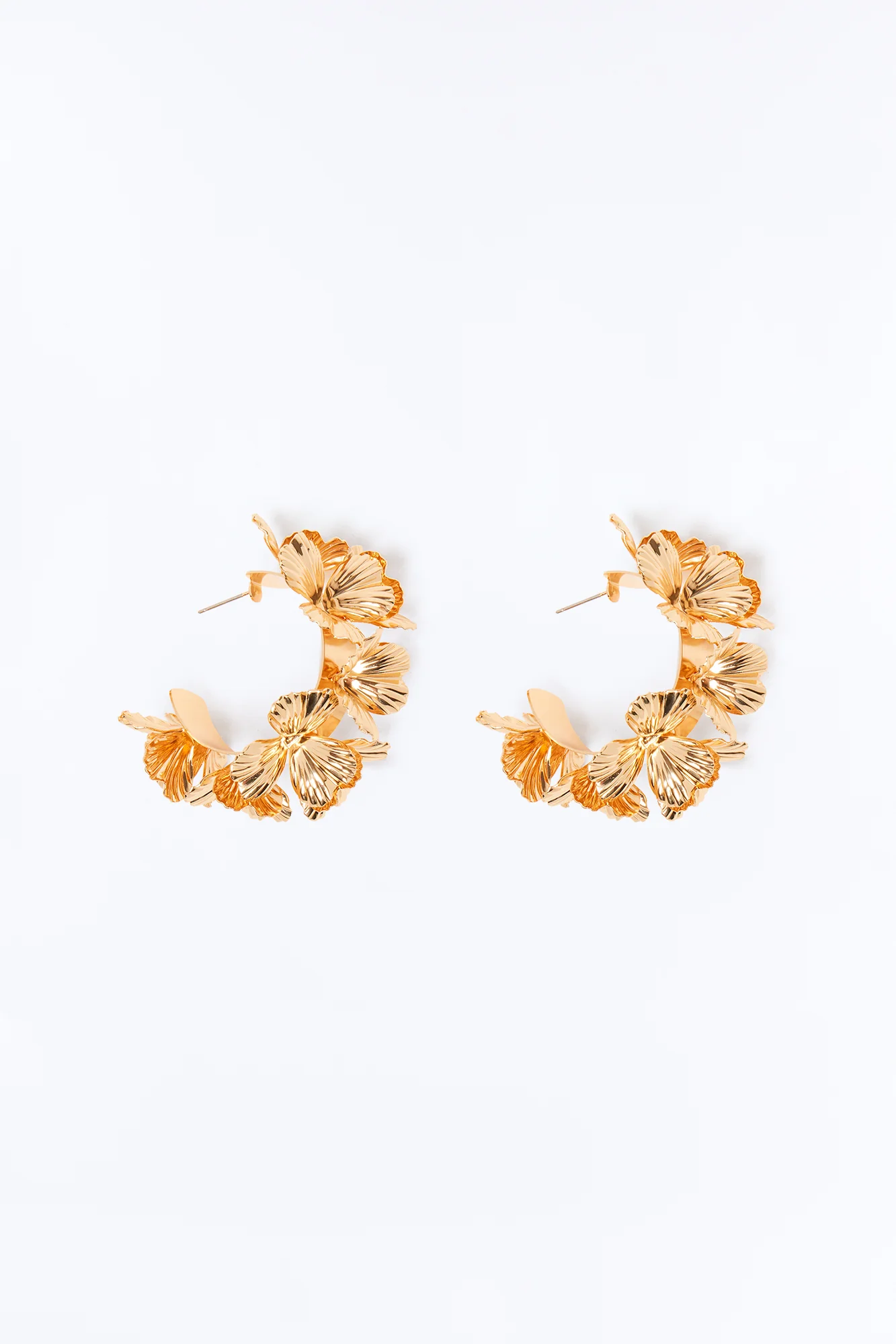 Garden Fields Hoop Earrings - Gold - Image 3