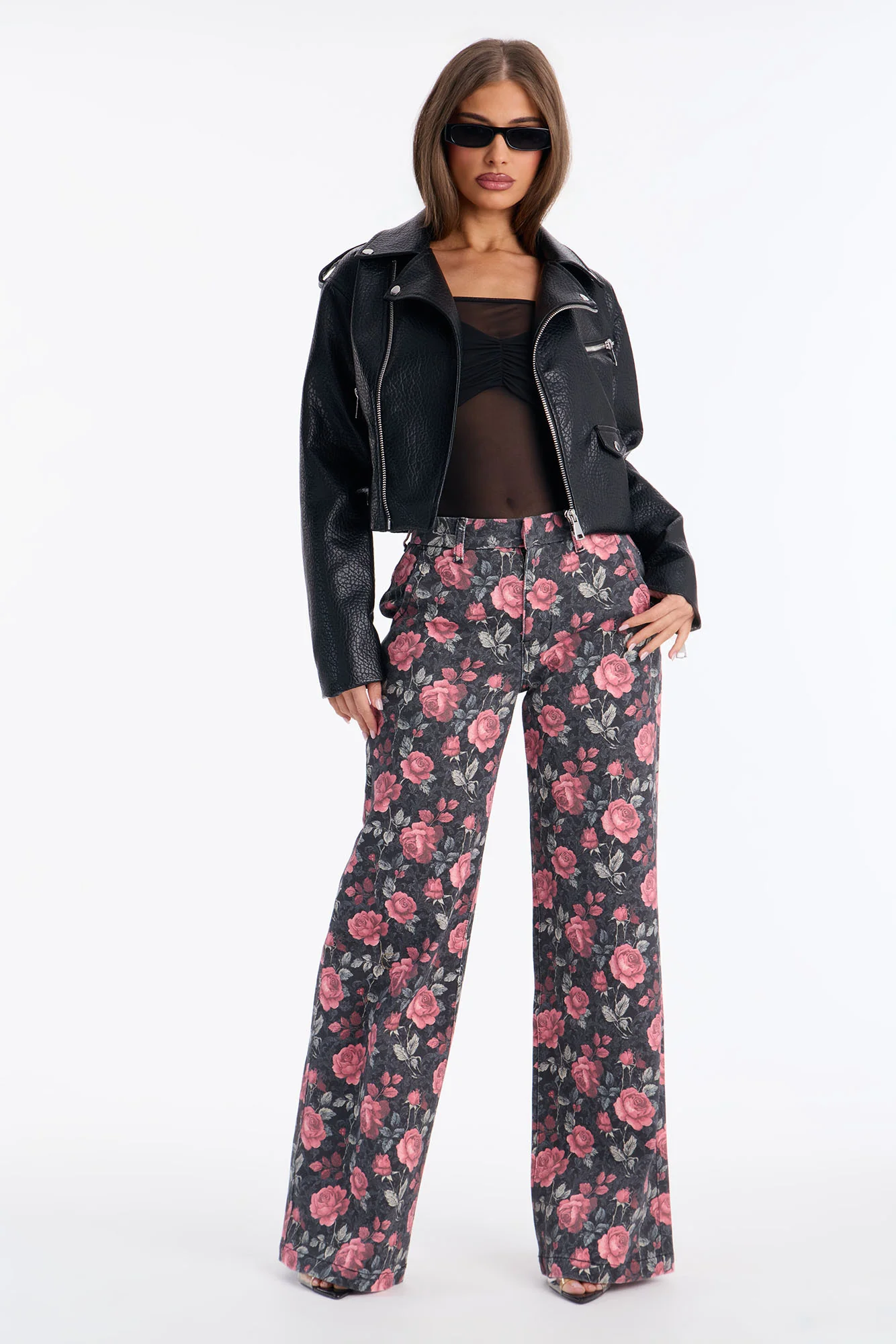 Garden Of Love Trouser Wide Leg Jeans - Black/combo - Image 2