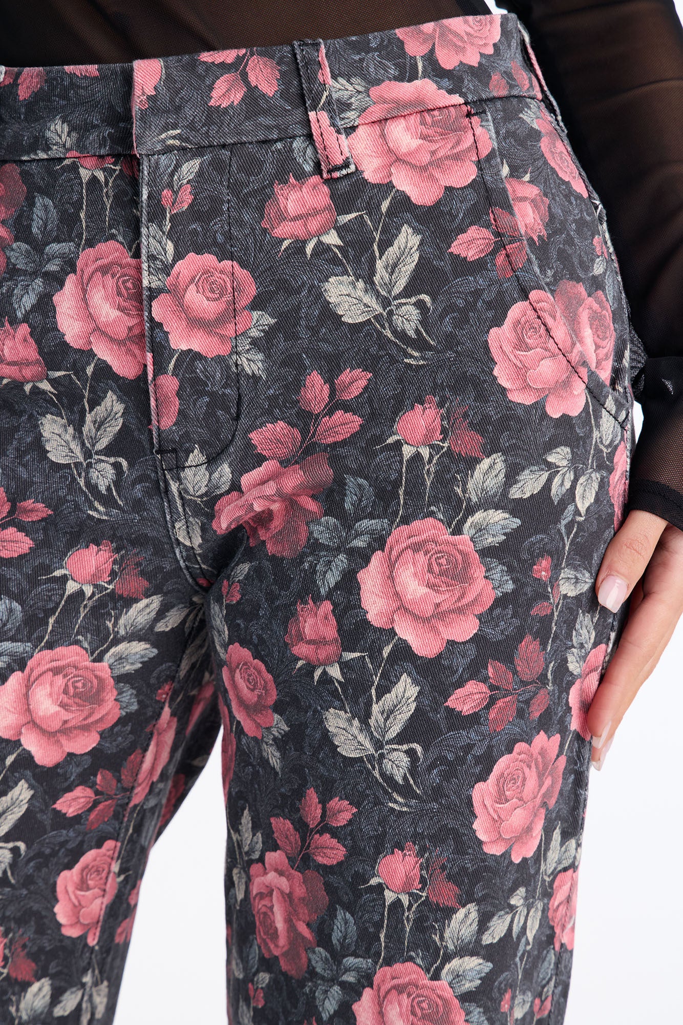 Garden Of Love Trouser Wide Leg Jeans - Black/combo - Image 3