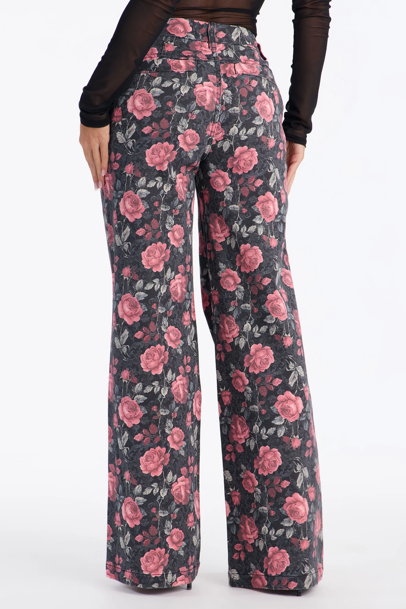 Garden Of Love Trouser Wide Leg Jeans - Black/combo - Image 4