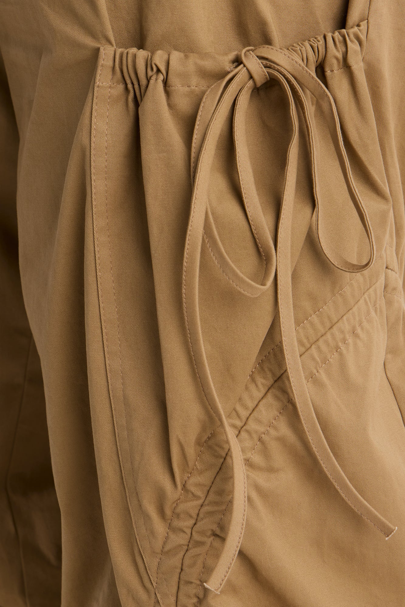 Gemma Low Rise Ruched Jogger Cargo Pant 30″ - Camel - Image 8