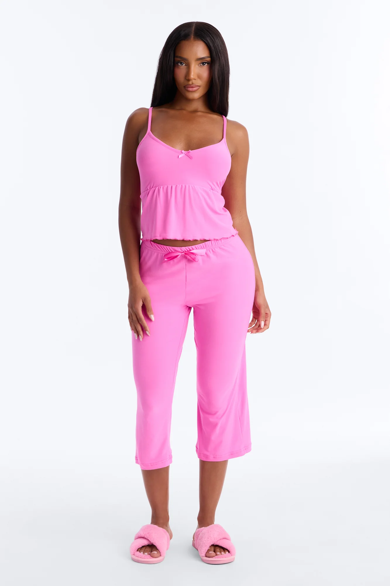 Get Into It 2pc PJ Pant Set - Pink