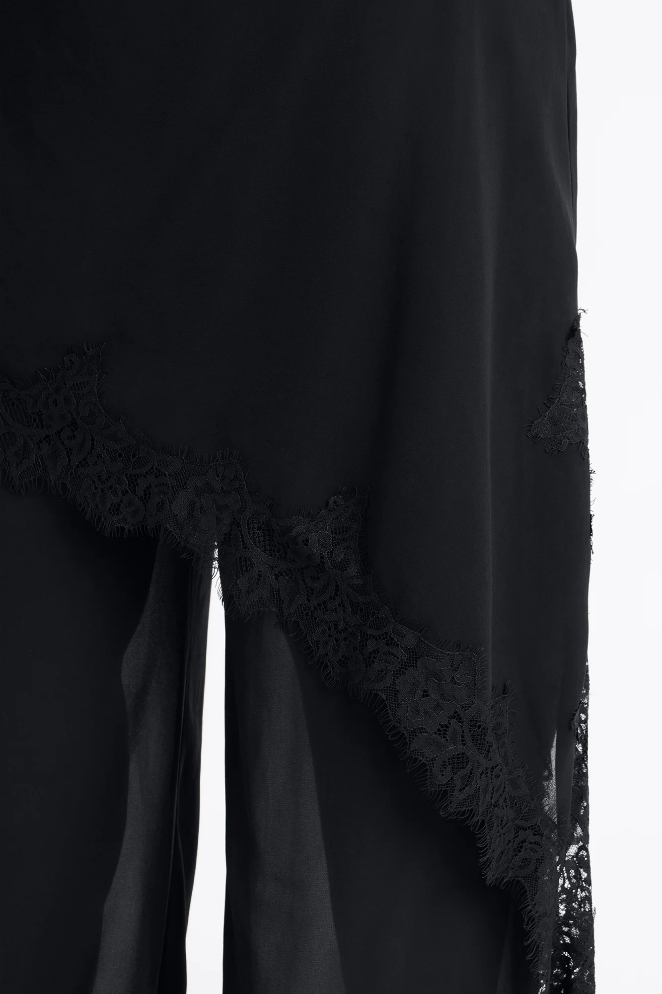Gia Asymmetrical Lace Jumpsuit - Black - Image 7