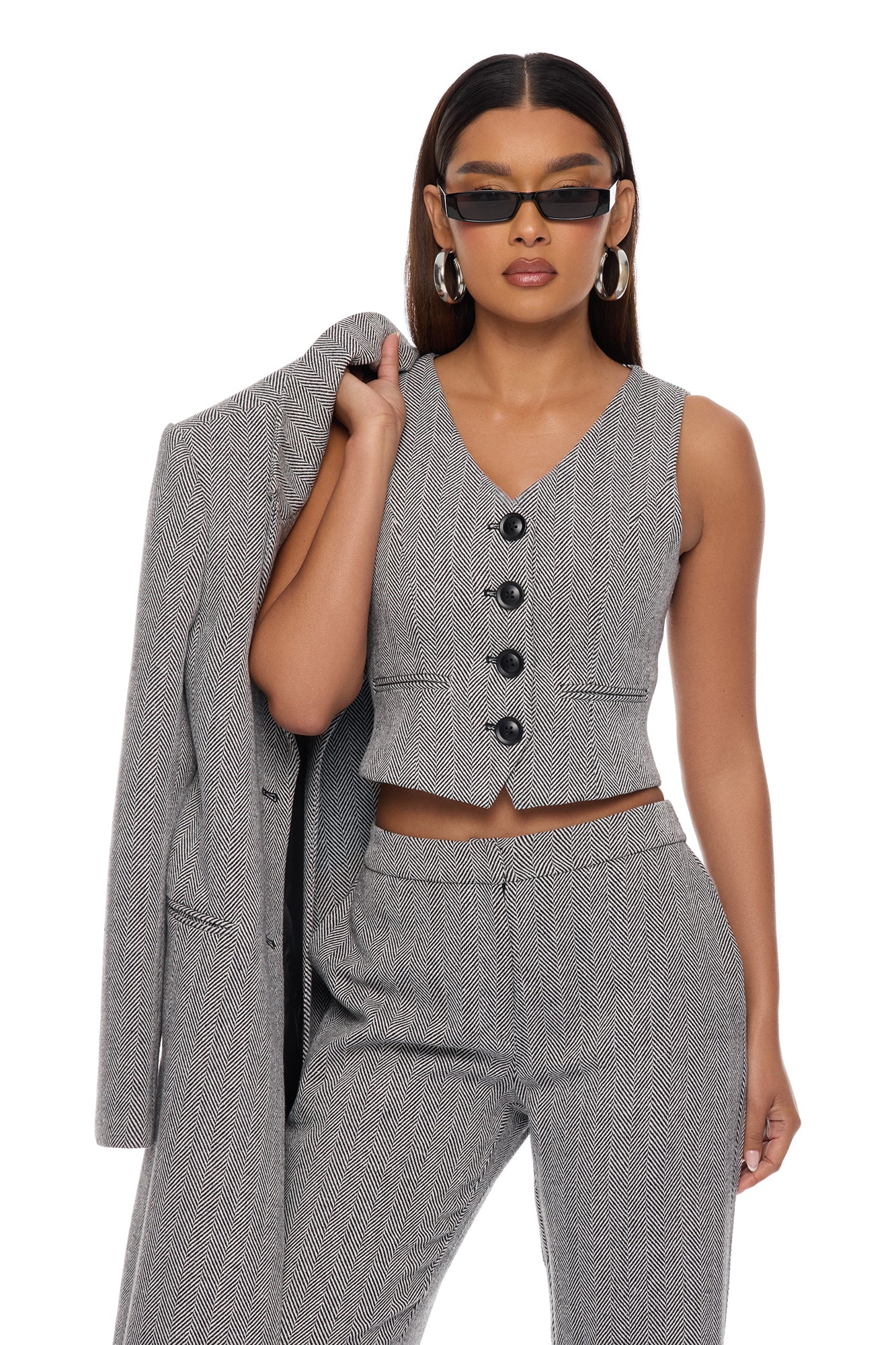 Gianna 3 Piece Pant Set - Grey - Image 2