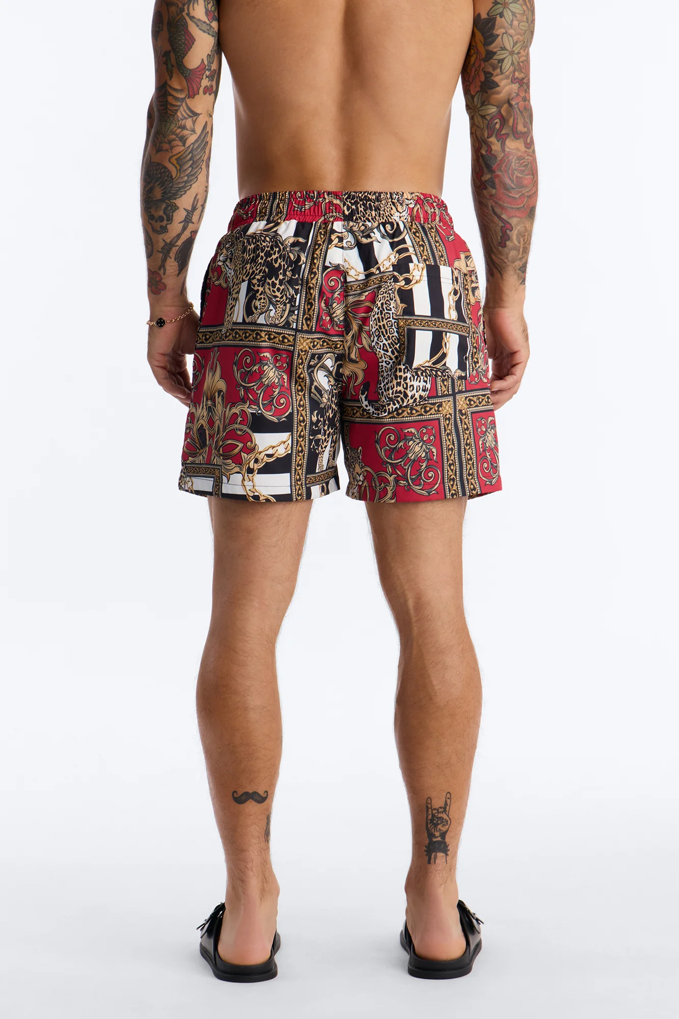 Gilded Baroque Jungle Swim Trunk 4″ - Multi Color - Image 4