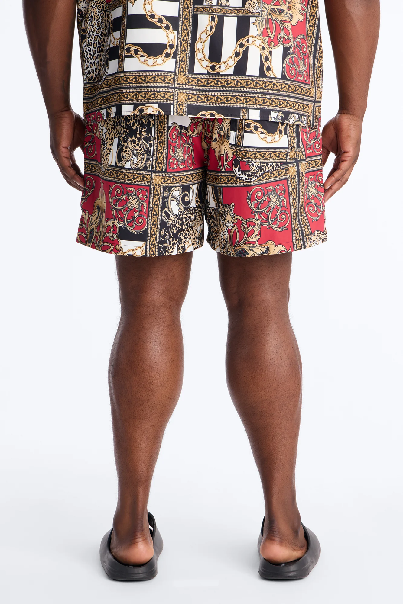 Gilded Baroque Jungle Swim Trunk 4″ - Multi Color - Image 8