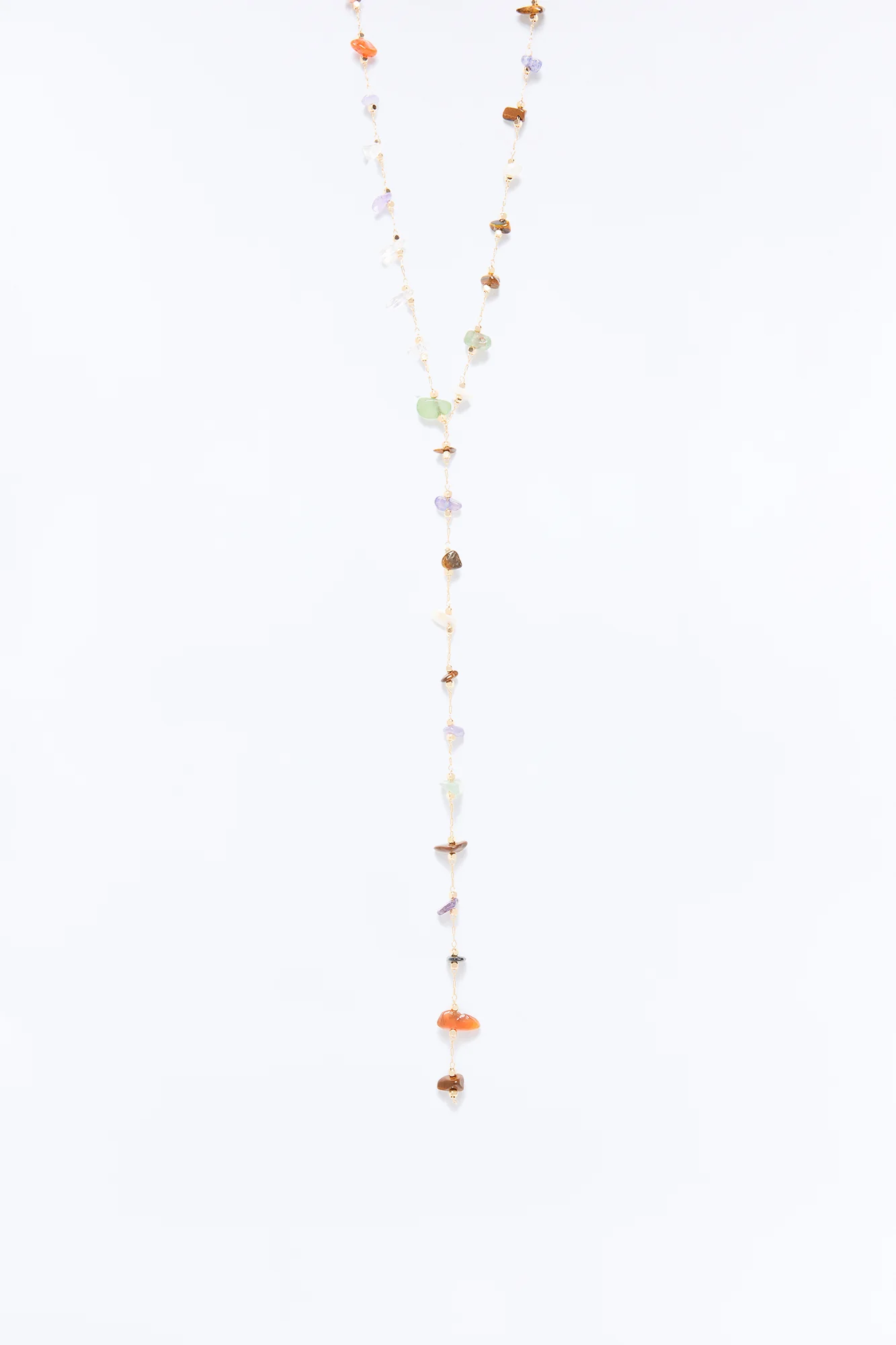 Ginna Beaded Lariat Necklace - Multi Color - Image 3