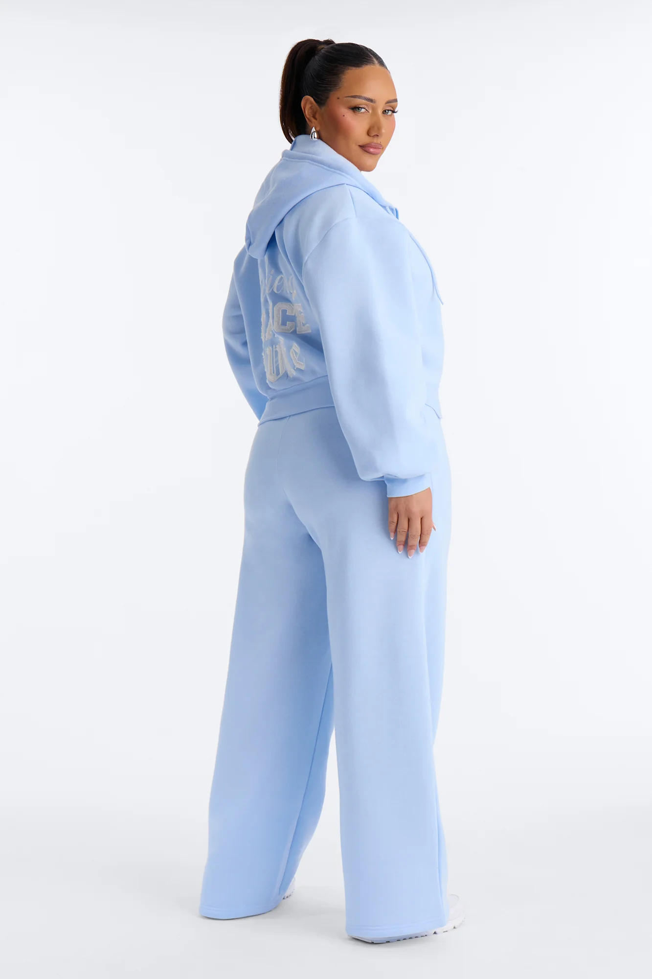 Girlfriend Fiancé Now Wife Pant Set - Light Blue - Image 10