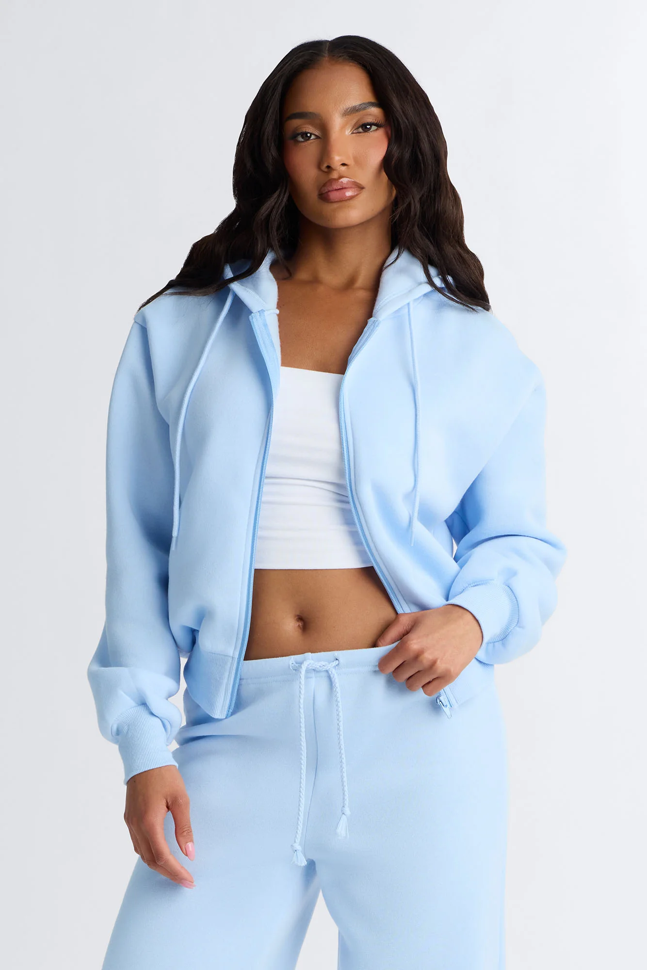 Girlfriend Fiancé Now Wife Pant Set - Light Blue - Image 4
