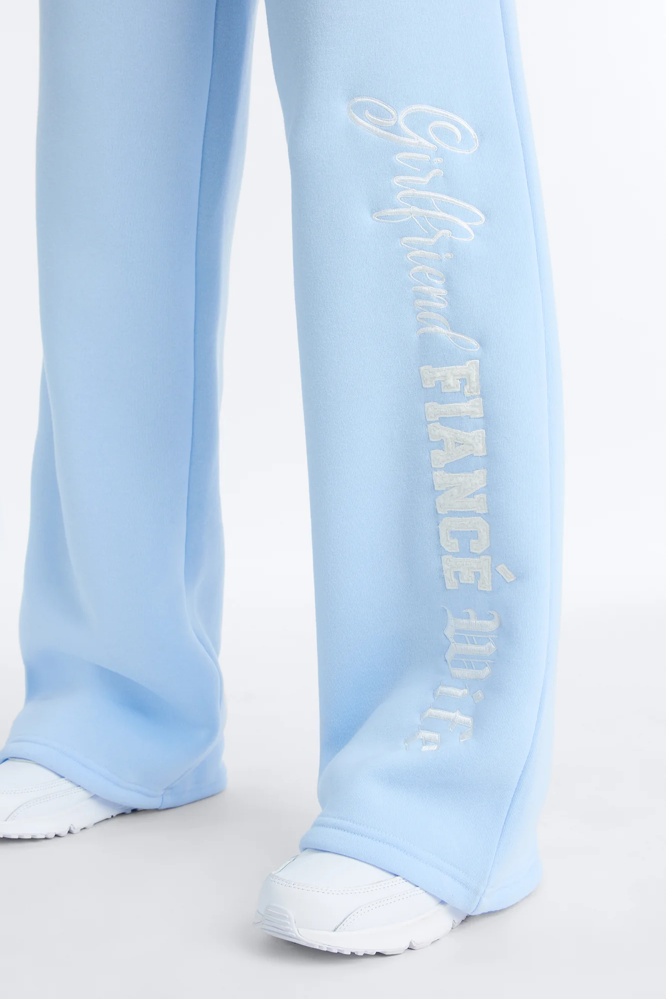 Girlfriend Fiancé Now Wife Pant Set - Light Blue - Image 5