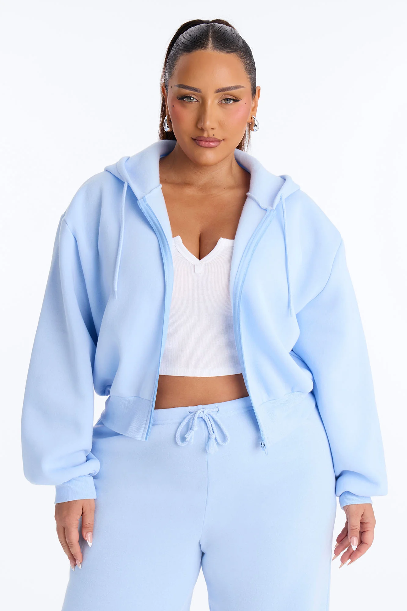 Girlfriend Fiancé Now Wife Pant Set - Light Blue - Image 7