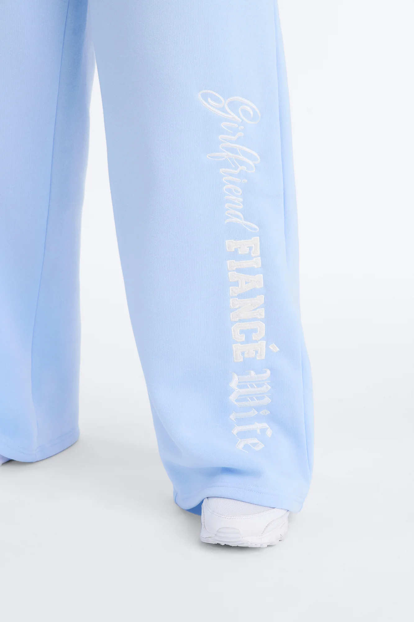 Girlfriend Fiancé Now Wife Pant Set - Light Blue - Image 8