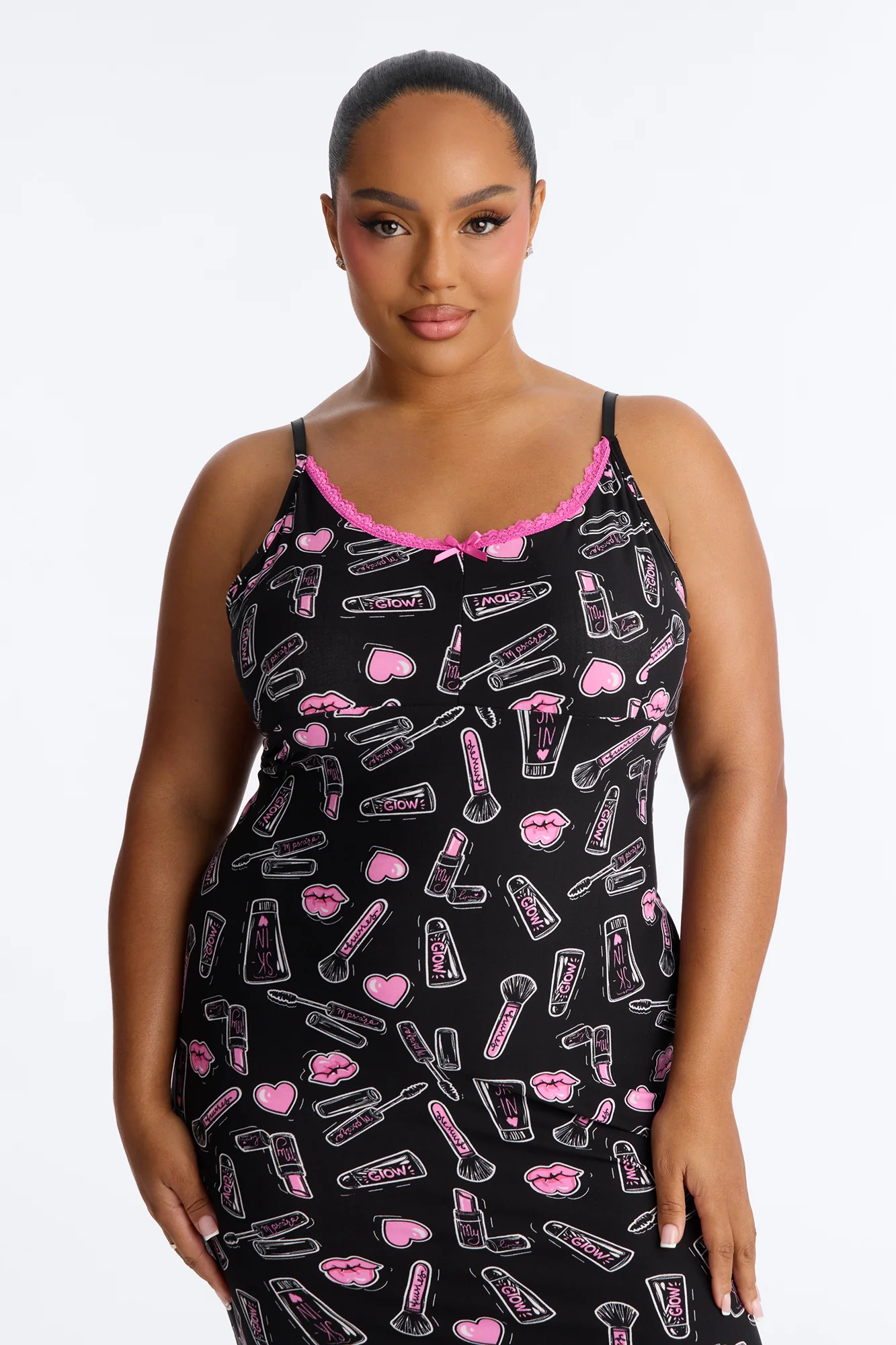 Glamorous Dreams PJ Nightgown - Black - Image 5