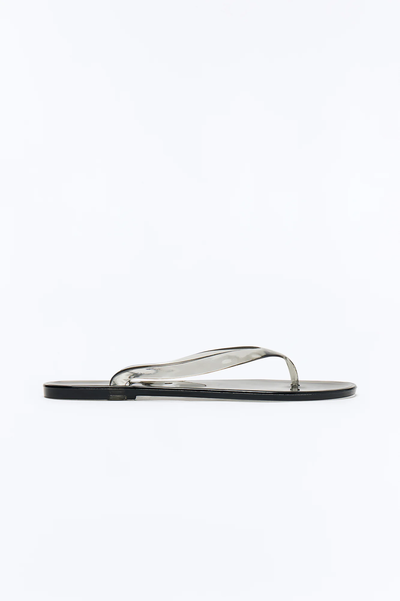 Glazed Jelly Flip Flops - Black - Image 2