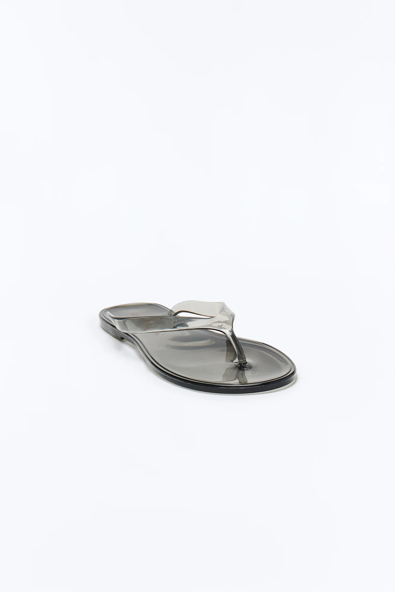 Glazed Jelly Flip Flops - Black - Image 3