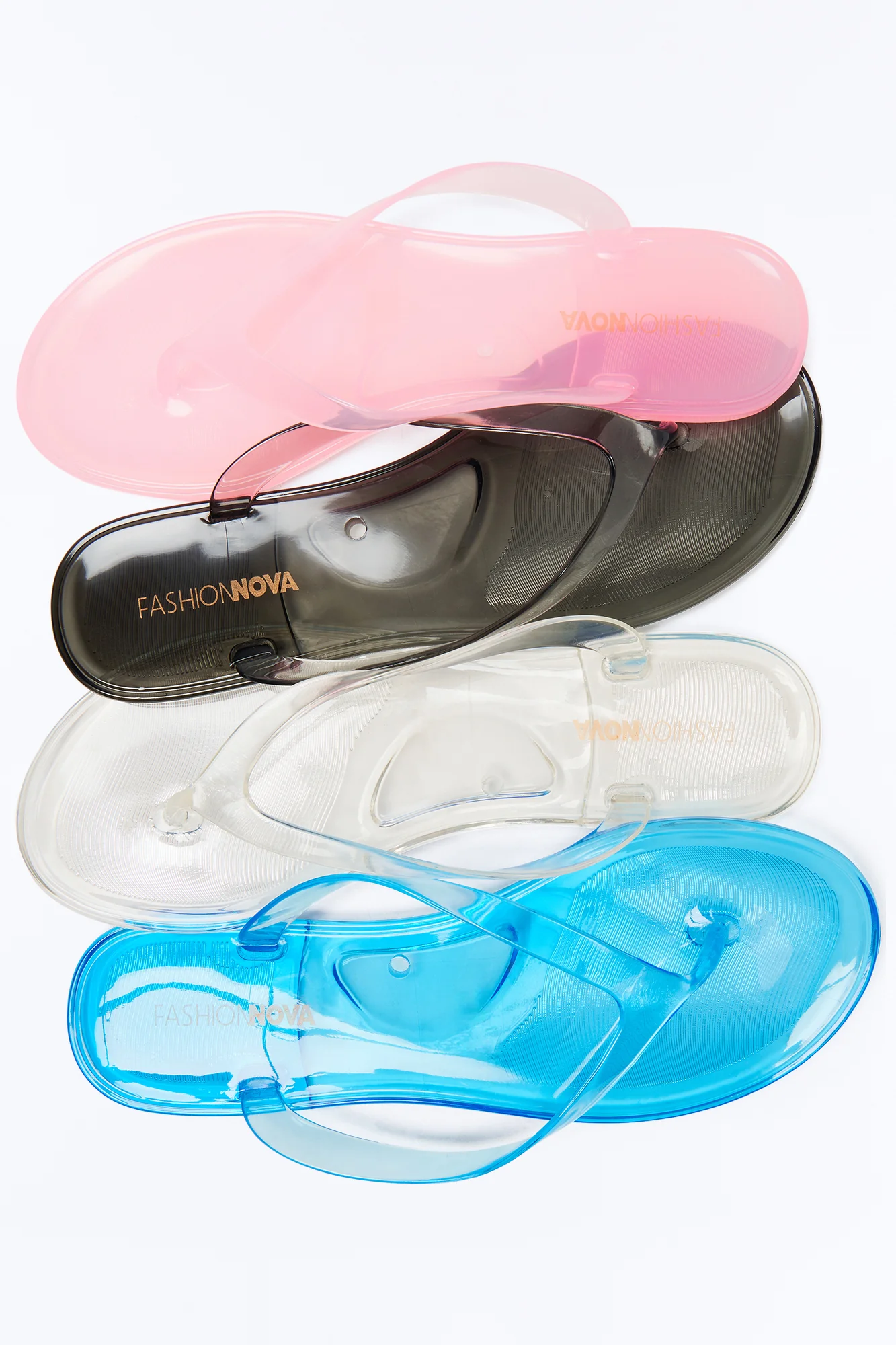 Glazed Jelly Flip Flops - Blue