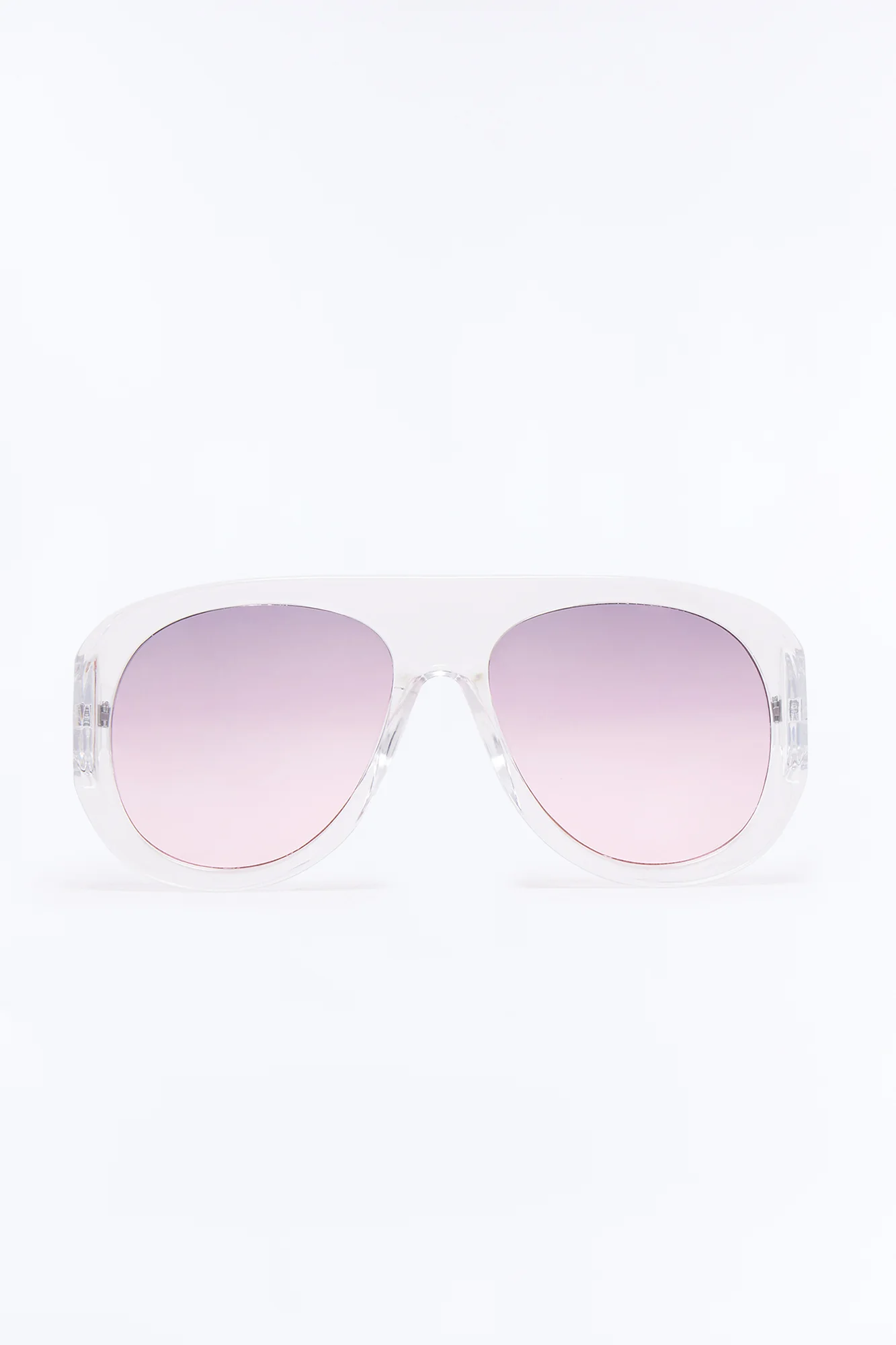 Glossy Gaze Sunglasses - Clear/Pink - Image 3
