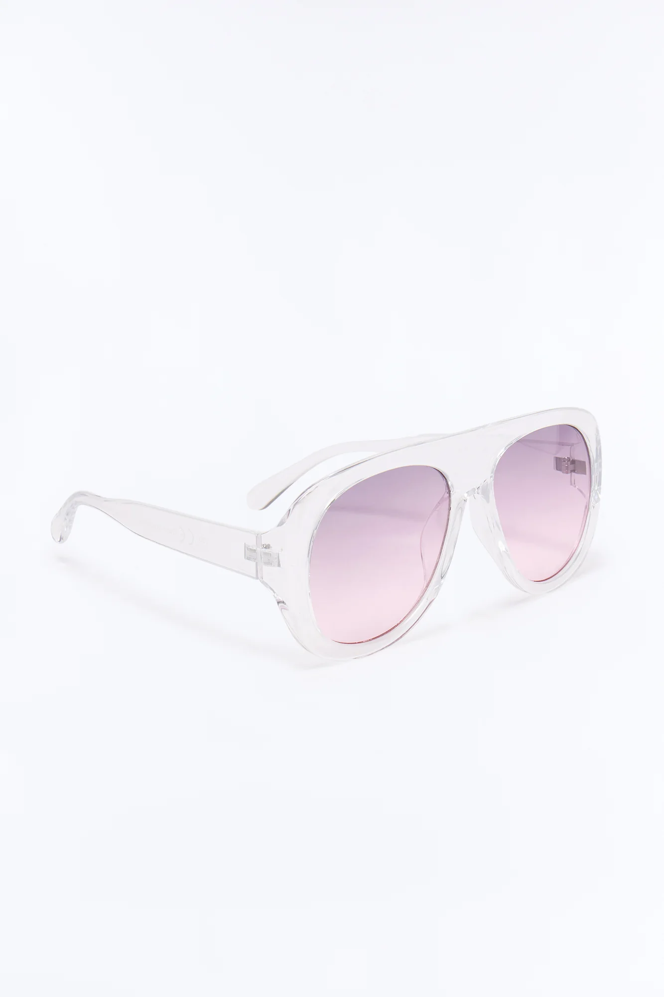 Glossy Gaze Sunglasses - Clear/Pink - Image 4