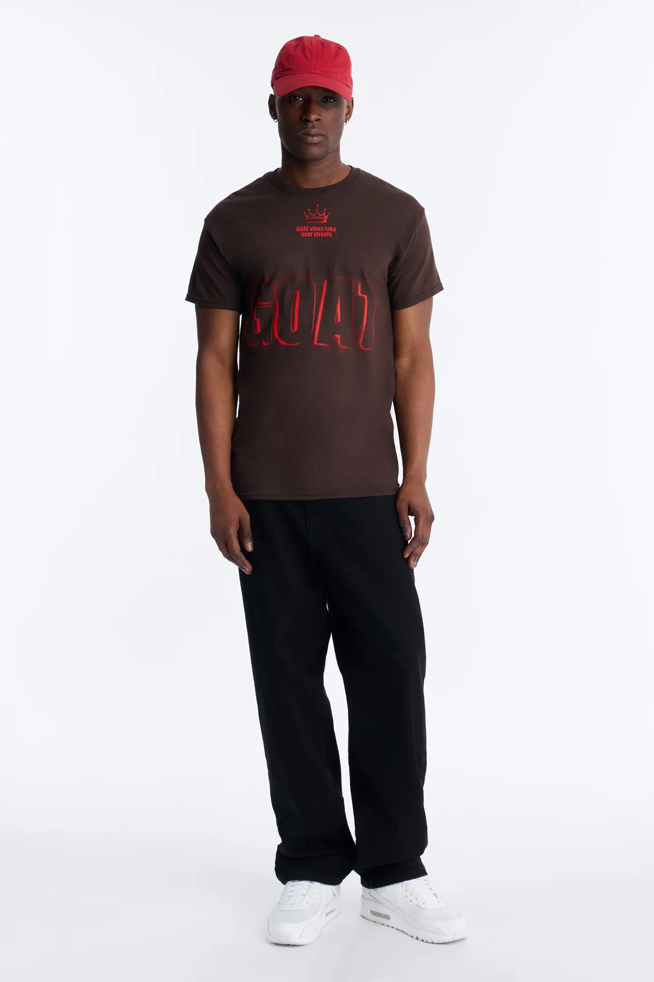 GOAT Vibes Take Over Short Sleeve Tee - Chocolate - Image 2