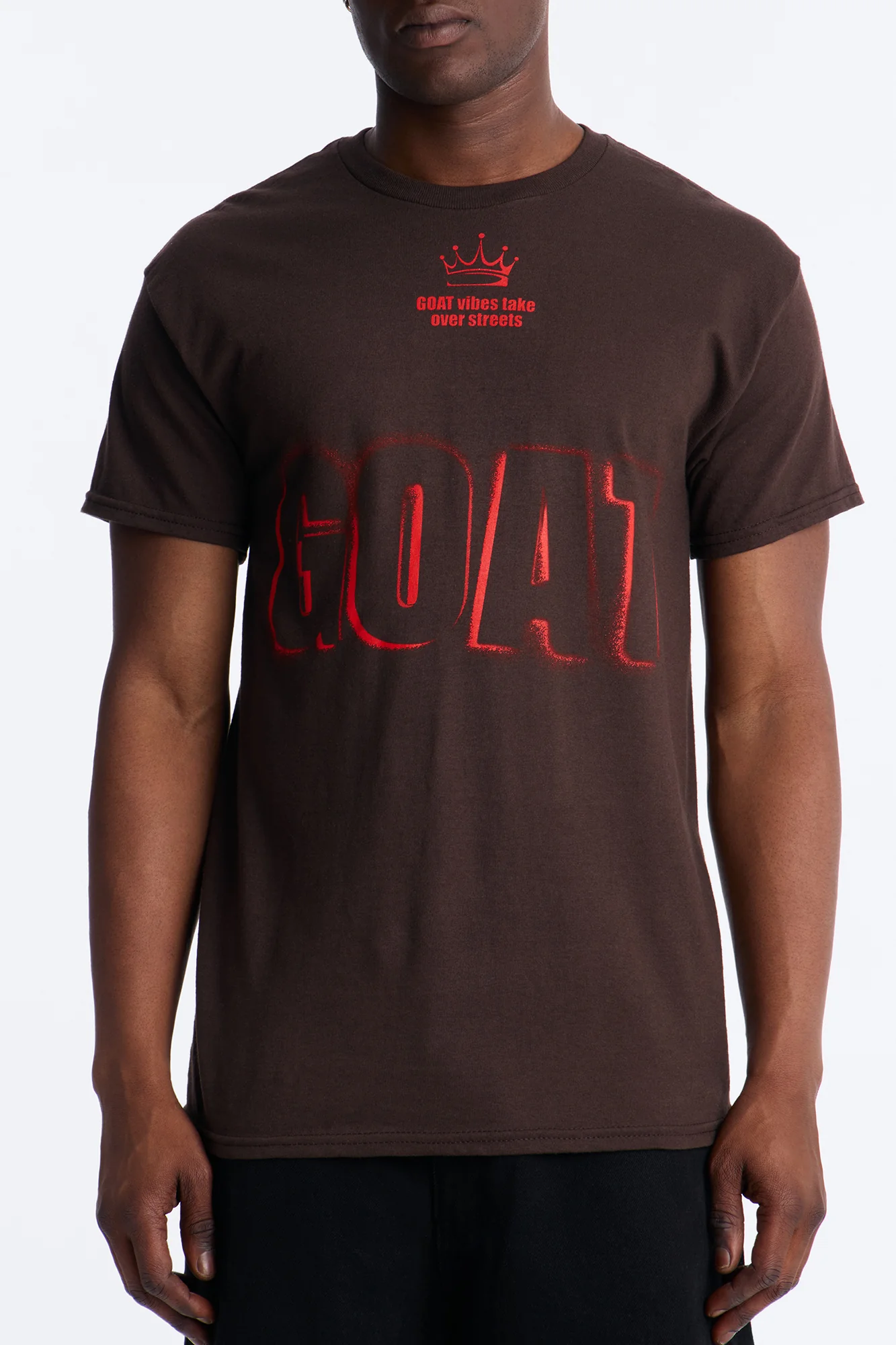 GOAT Vibes Take Over Short Sleeve Tee - Chocolate - Image 3