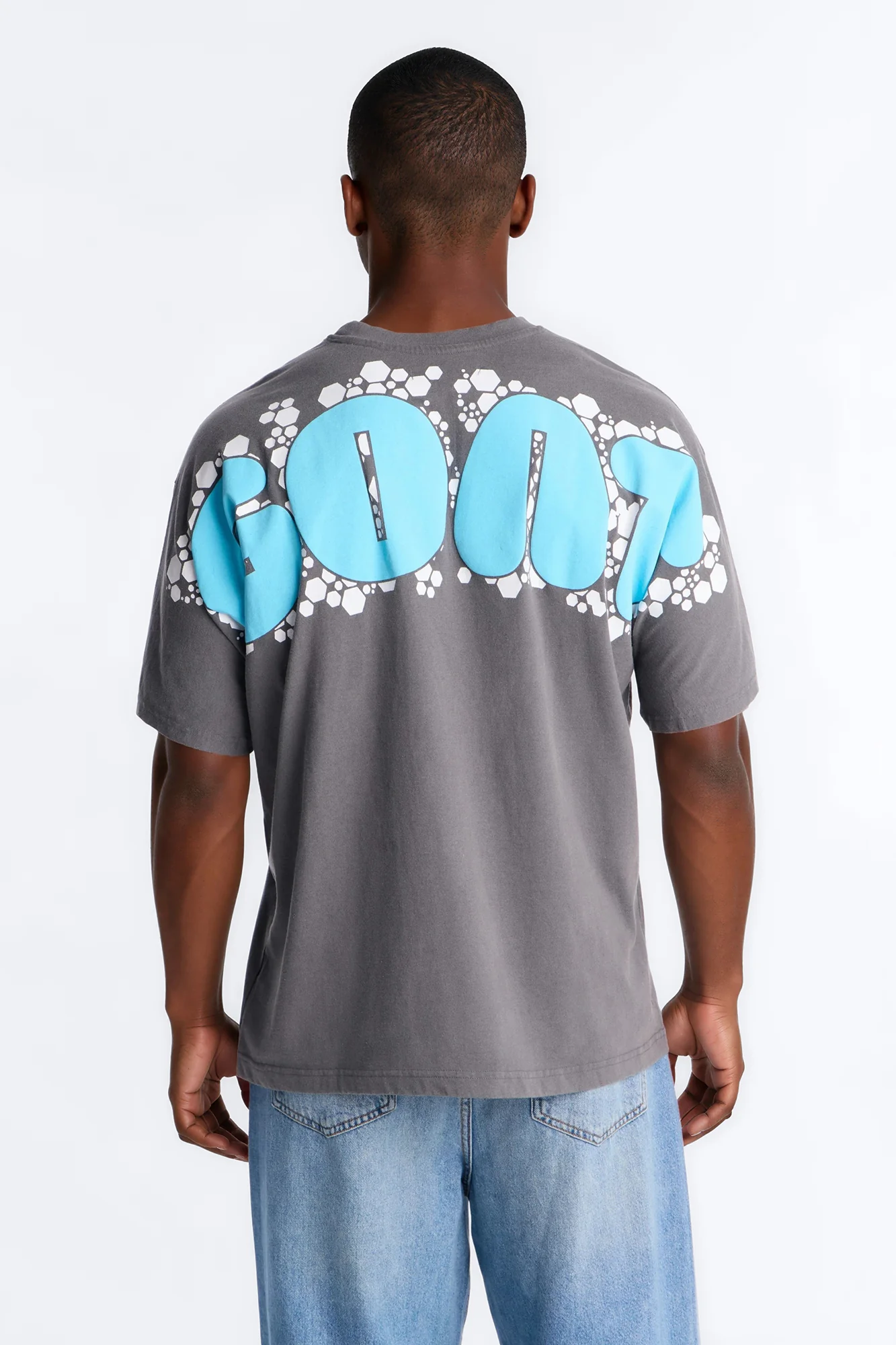 GOAT Washed Boxy Short Sleeve Tee - Grey
