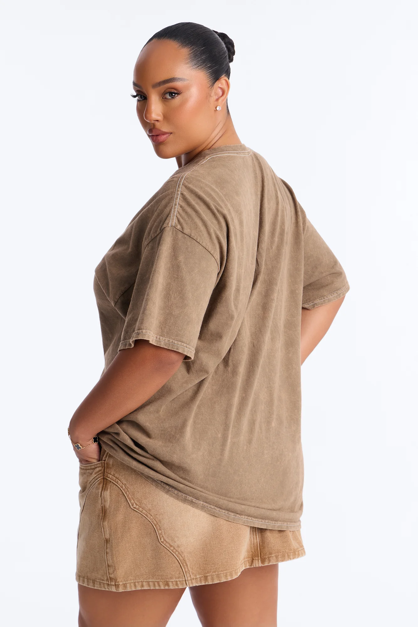 GOAT Washed Tee - Brown - Image 8