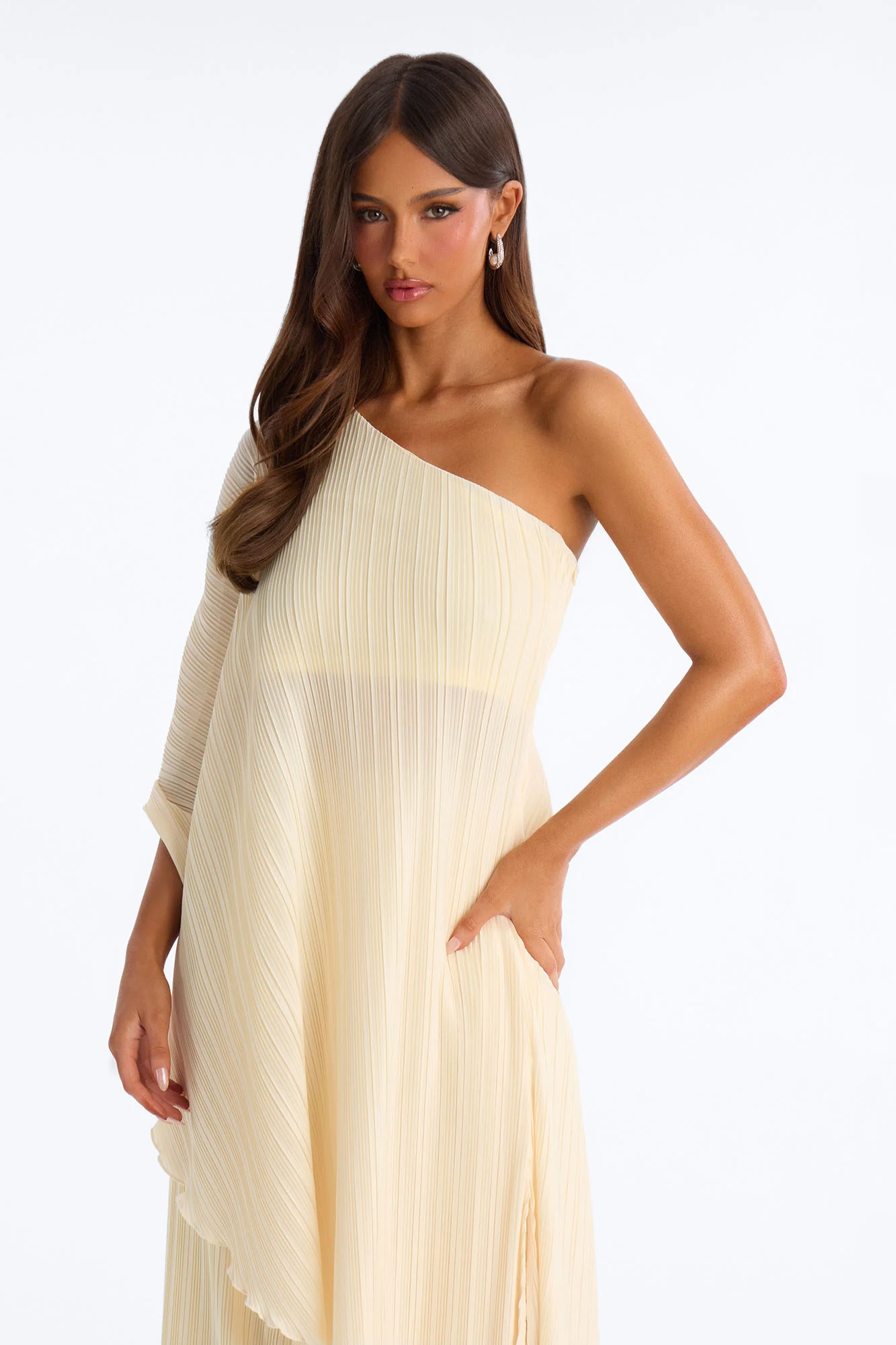 Goddess Flow Plisse Pant Set - Yellow - Image 2