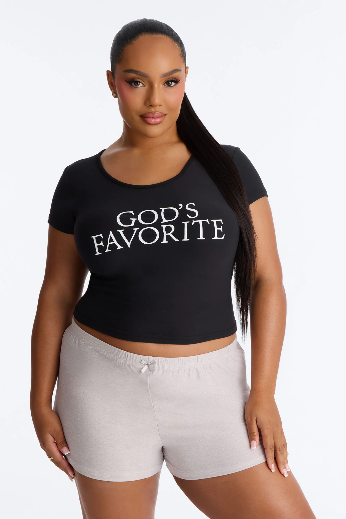 God's Favorite PJ Short Set - Black/Grey - Image 4