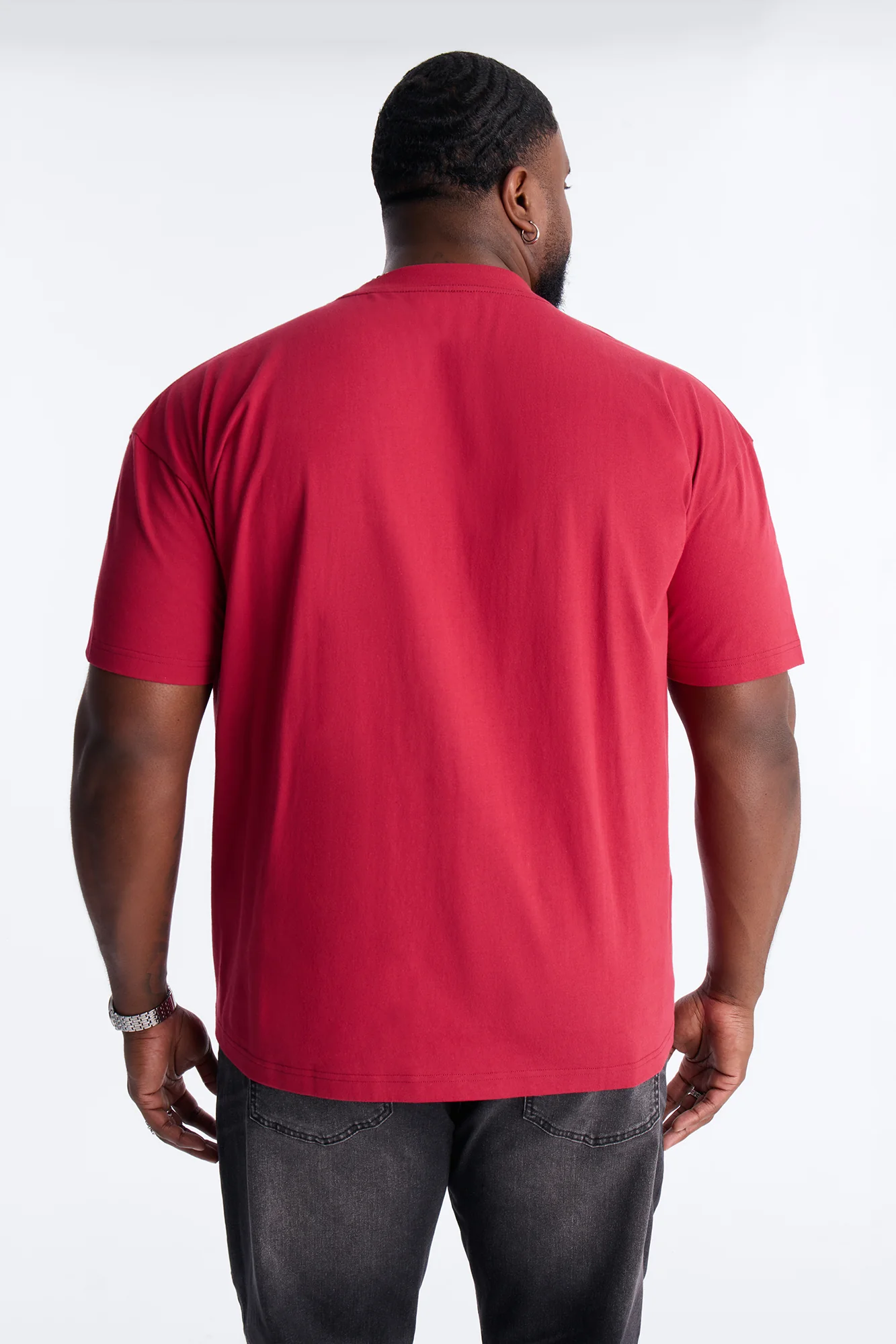 God's Favorite Rhinestones Short Sleeve Tee - Red - Image 7