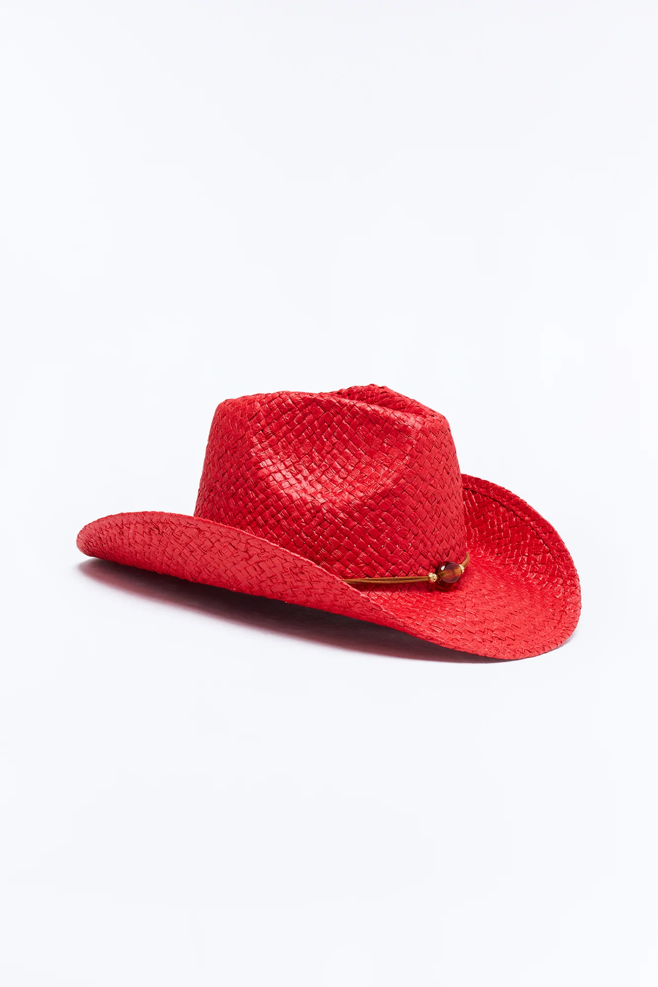 Golden Hour Straw Cowboy Hat - Red - Image 4