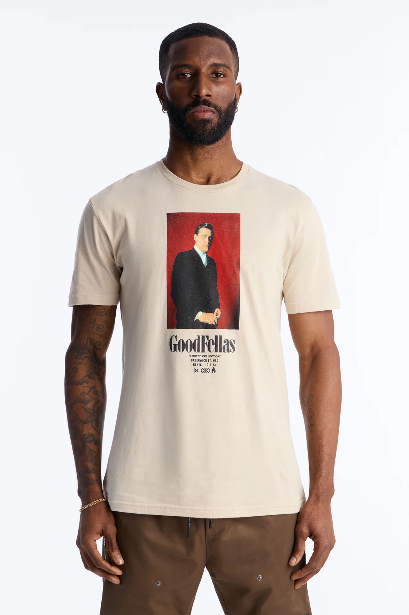 Good Fellas So You Wanna Be A Gangster Short Sleeve Tee - Cream